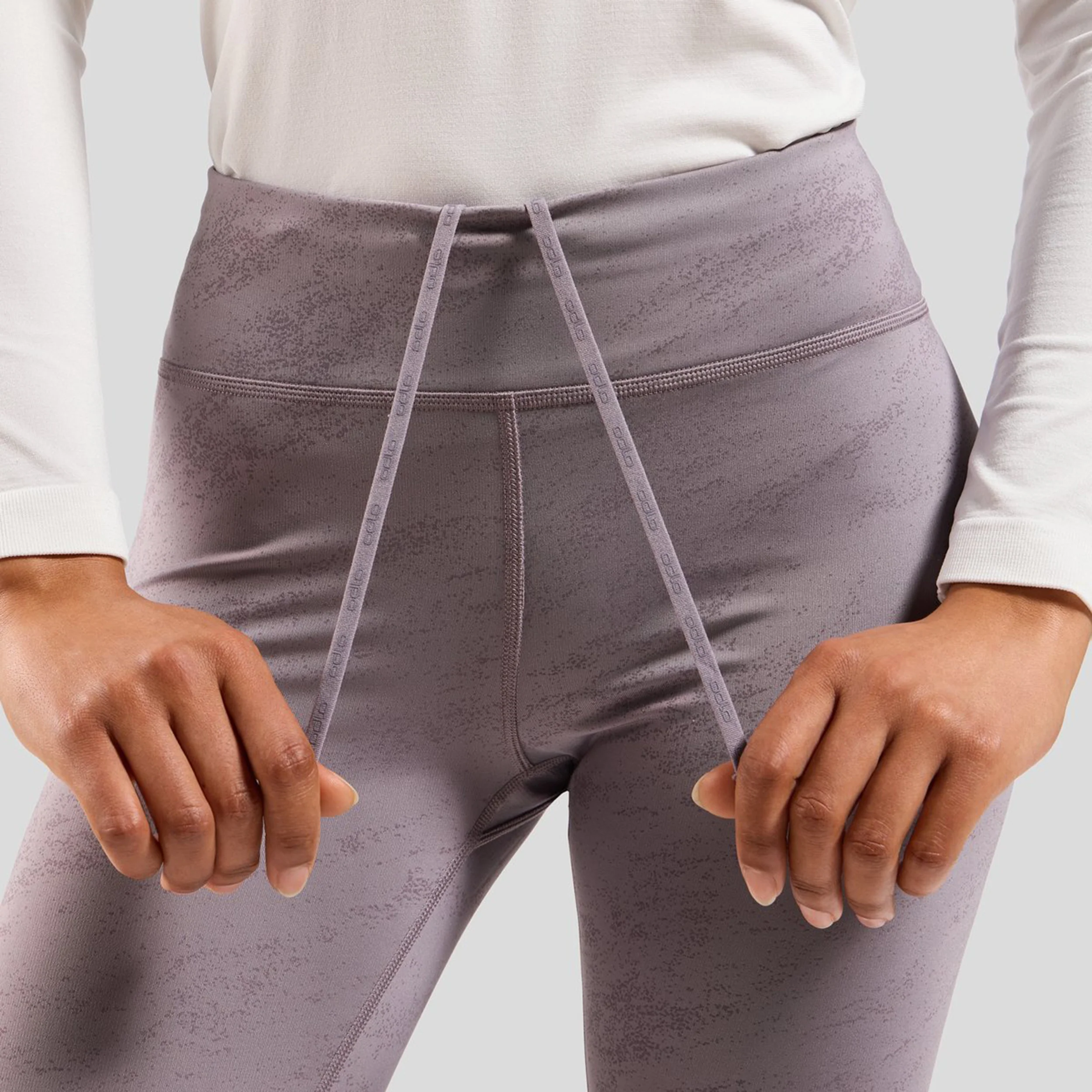 Zeroweight Print Reflective Lauftight Damen-Grau - Image 7
