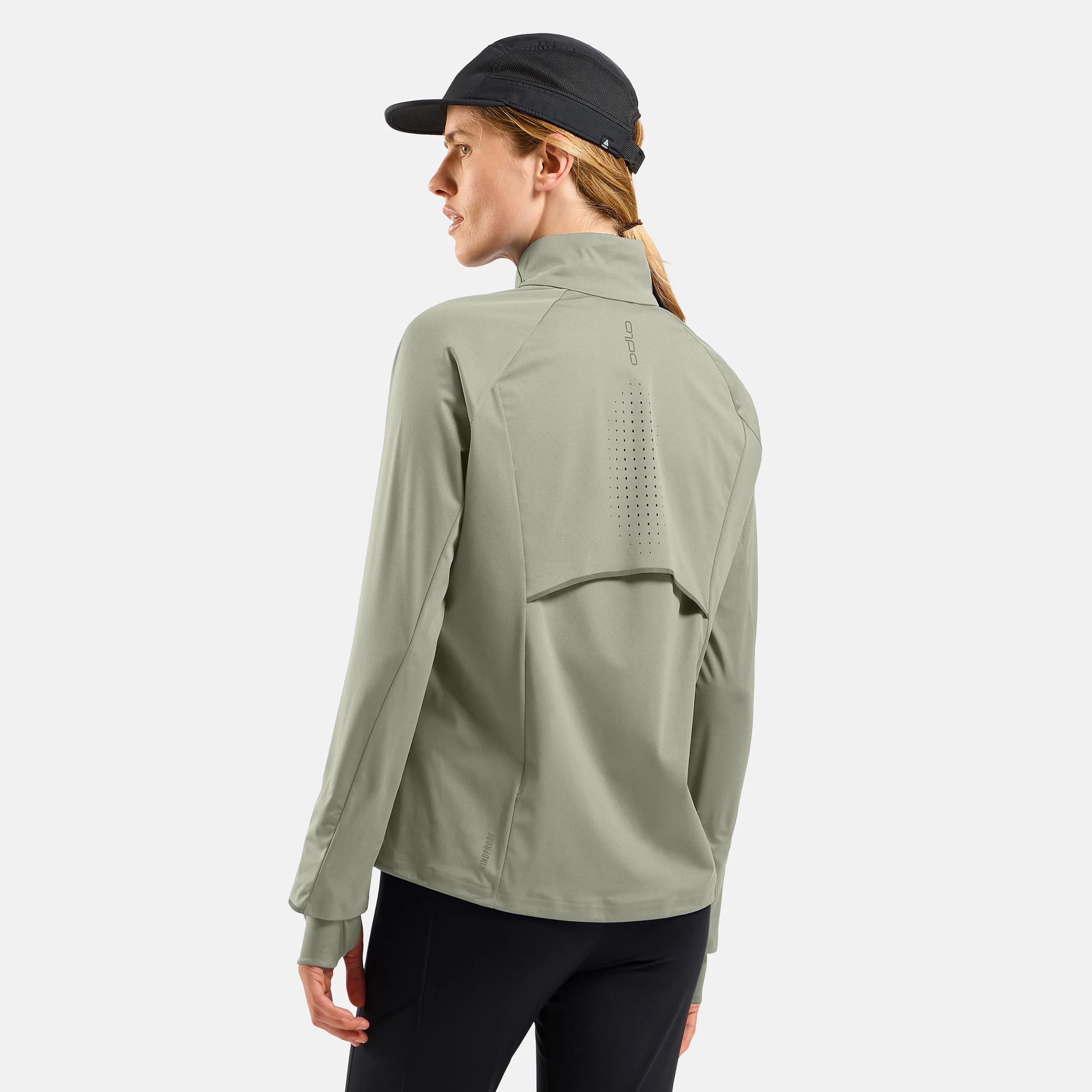 Zeroweight Pro Warm Laufjacke Damen-Oliv - Image 4