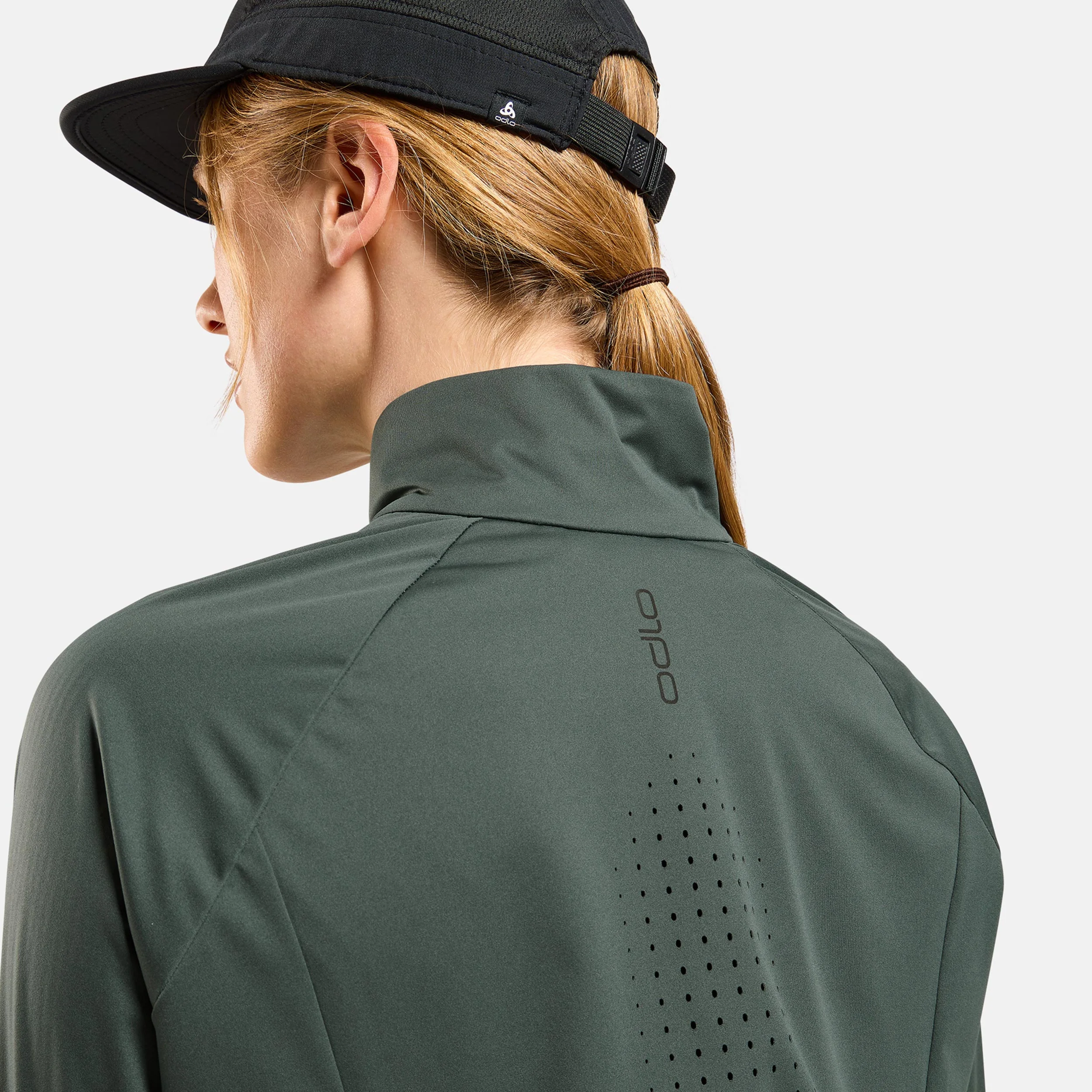 Zeroweight Pro Warm Reflective Laufjacke Damen-Oliv - Image 5