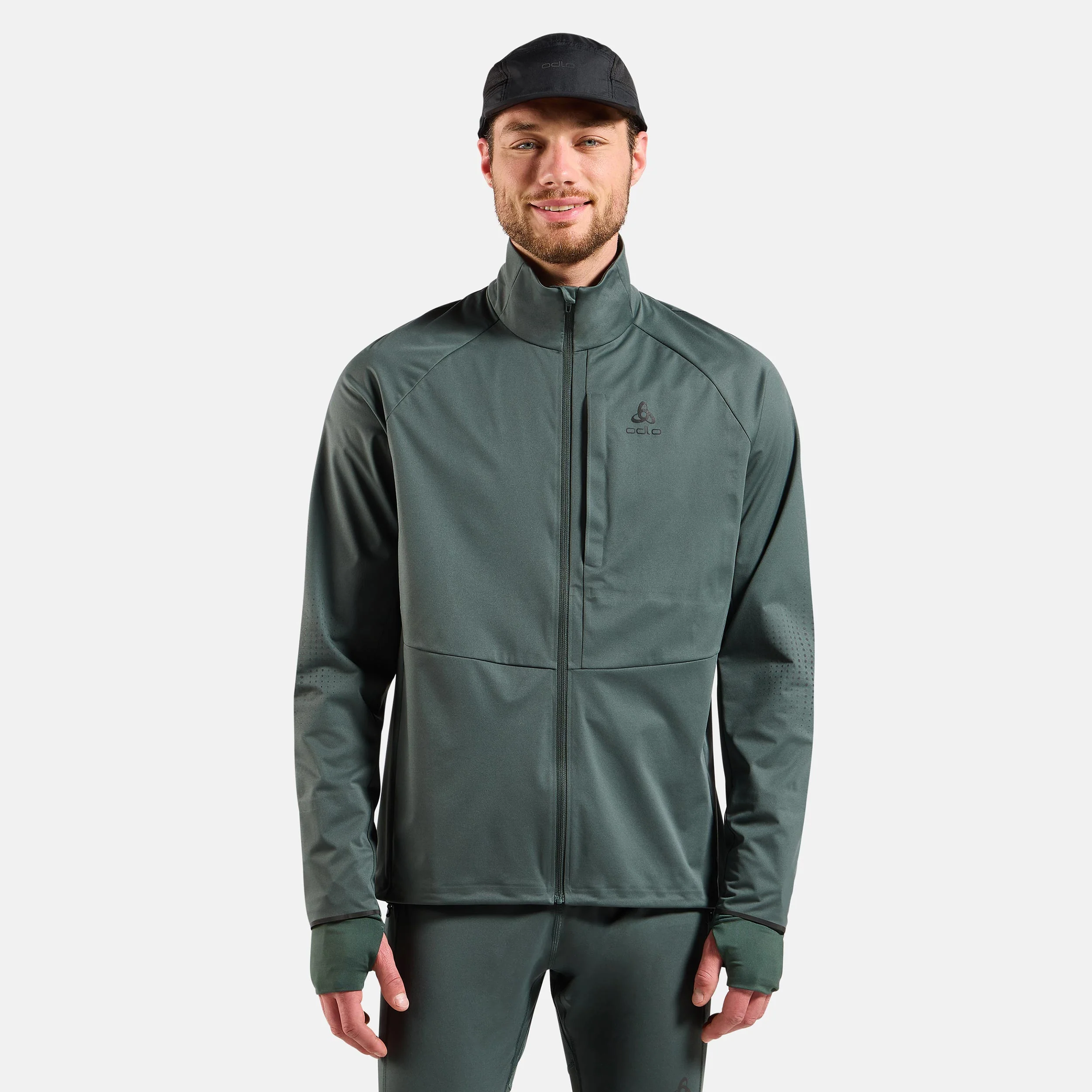Zeroweight Pro Warm Reflective Laufjacke Herren-Oliv - Image 3