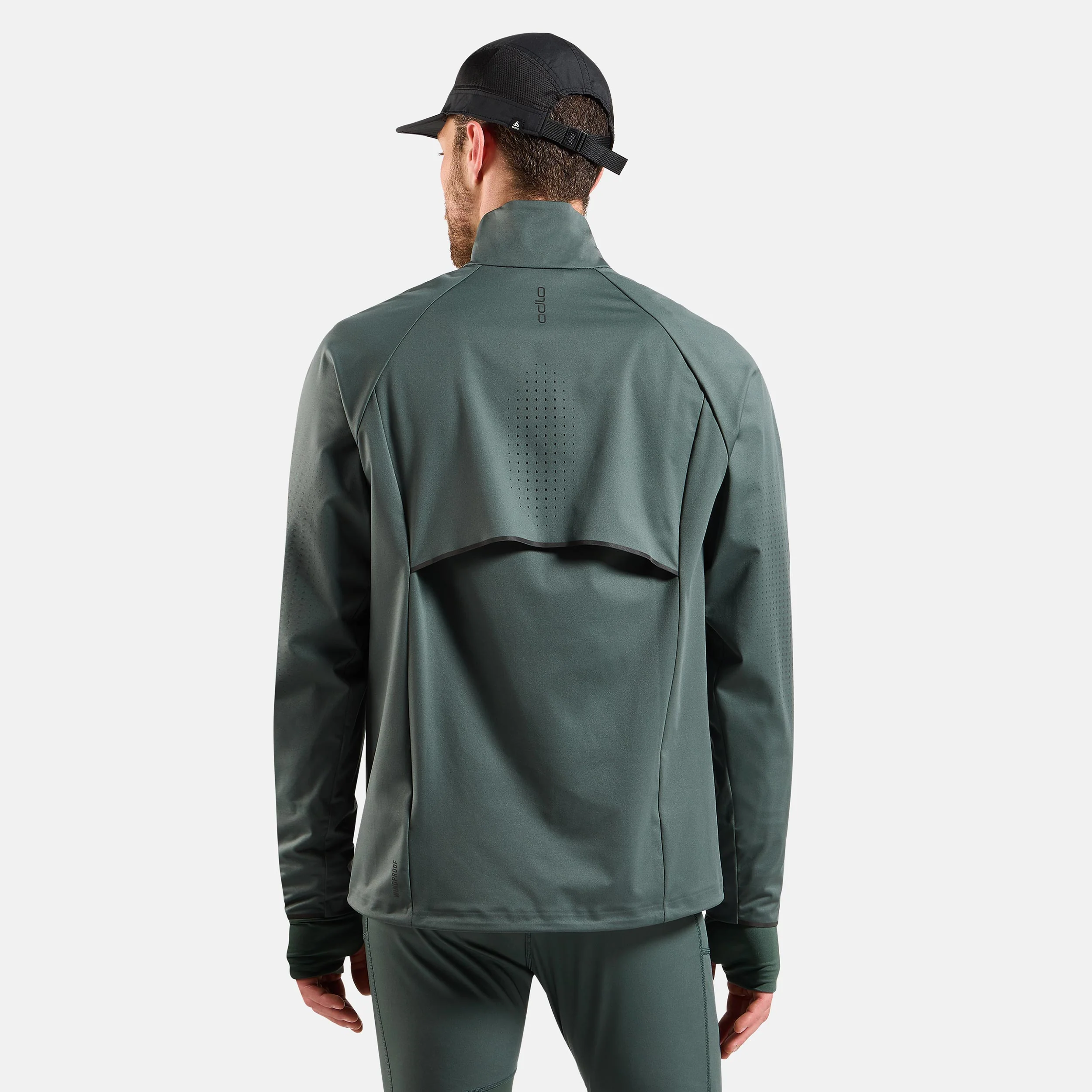 Zeroweight Pro Warm Reflective Laufjacke Herren-Oliv - Image 4