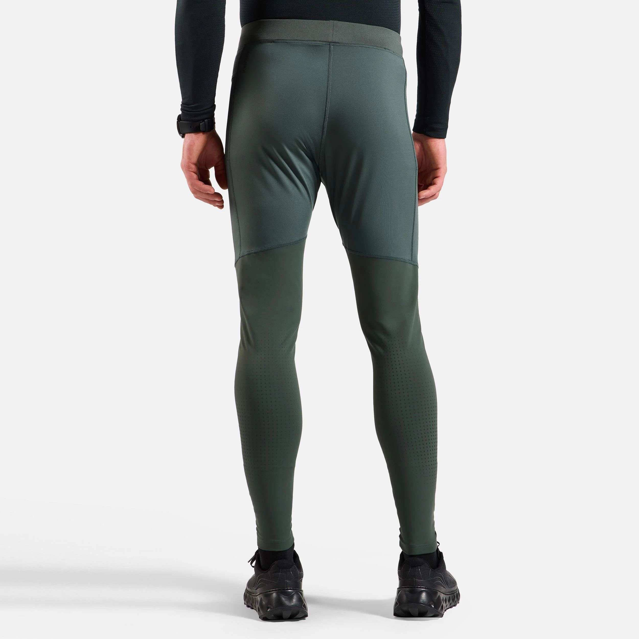 Zeroweight Warm Reflective Lauftight Herren-Oliv - Image 4