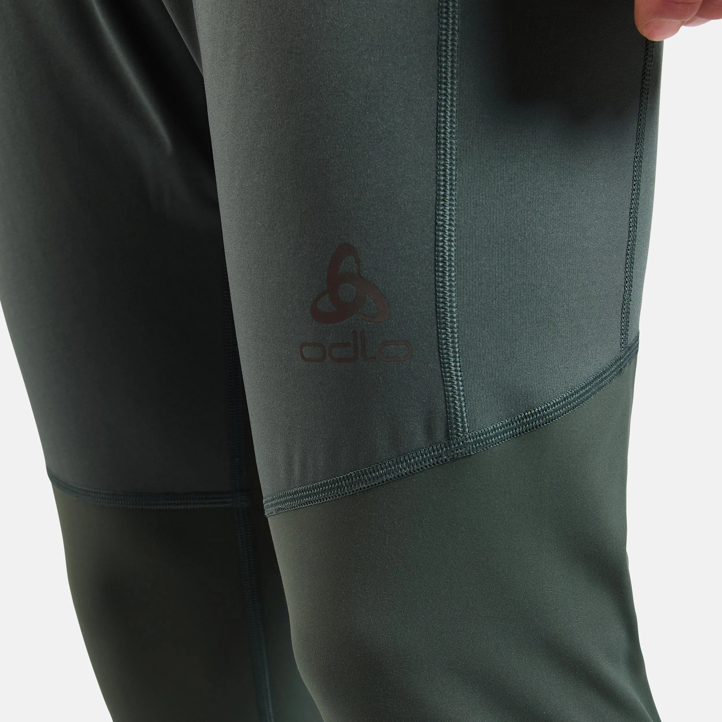 Zeroweight Warm Reflective Lauftight Herren-Oliv - Image 7