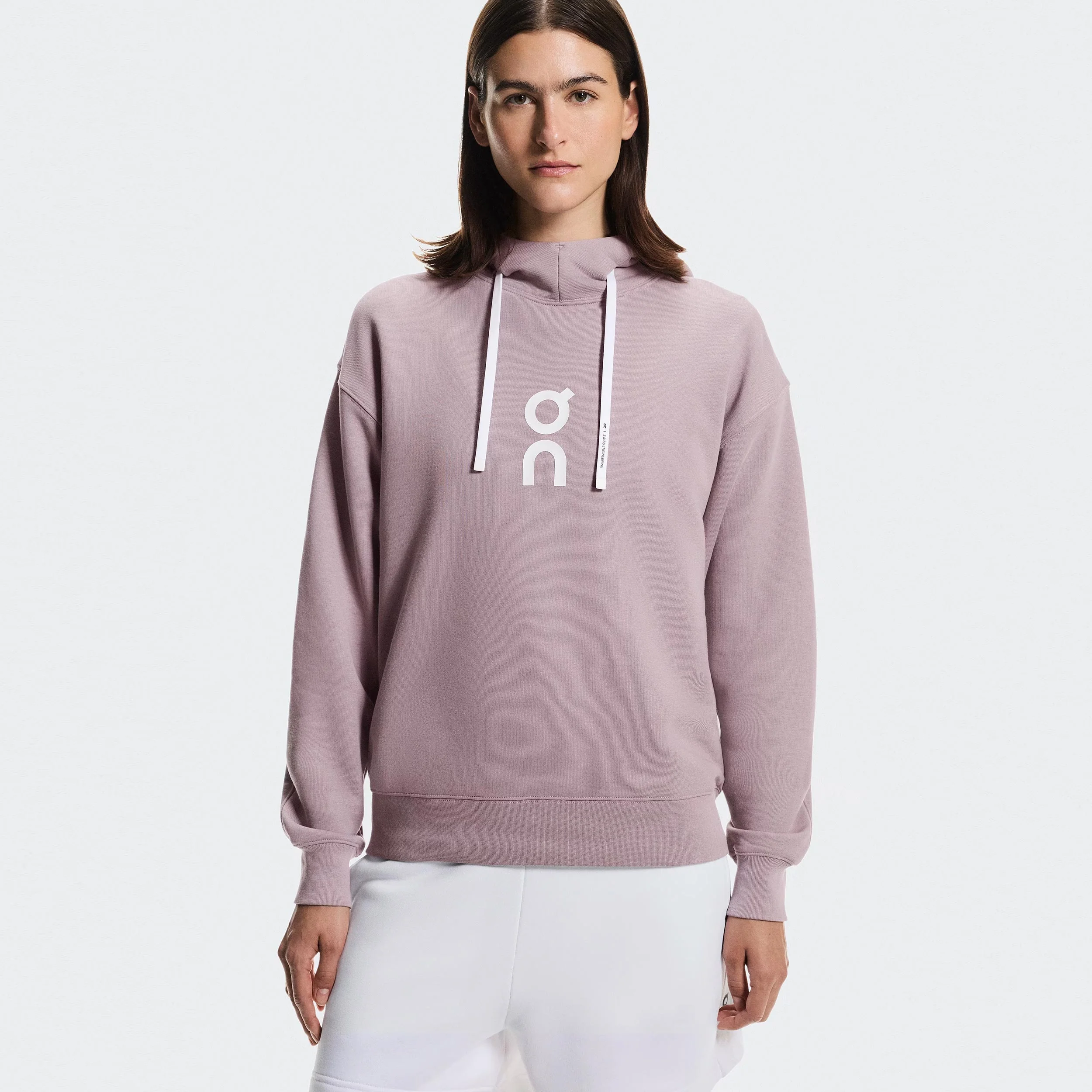 Club Hoody Damen - mauve, weiß