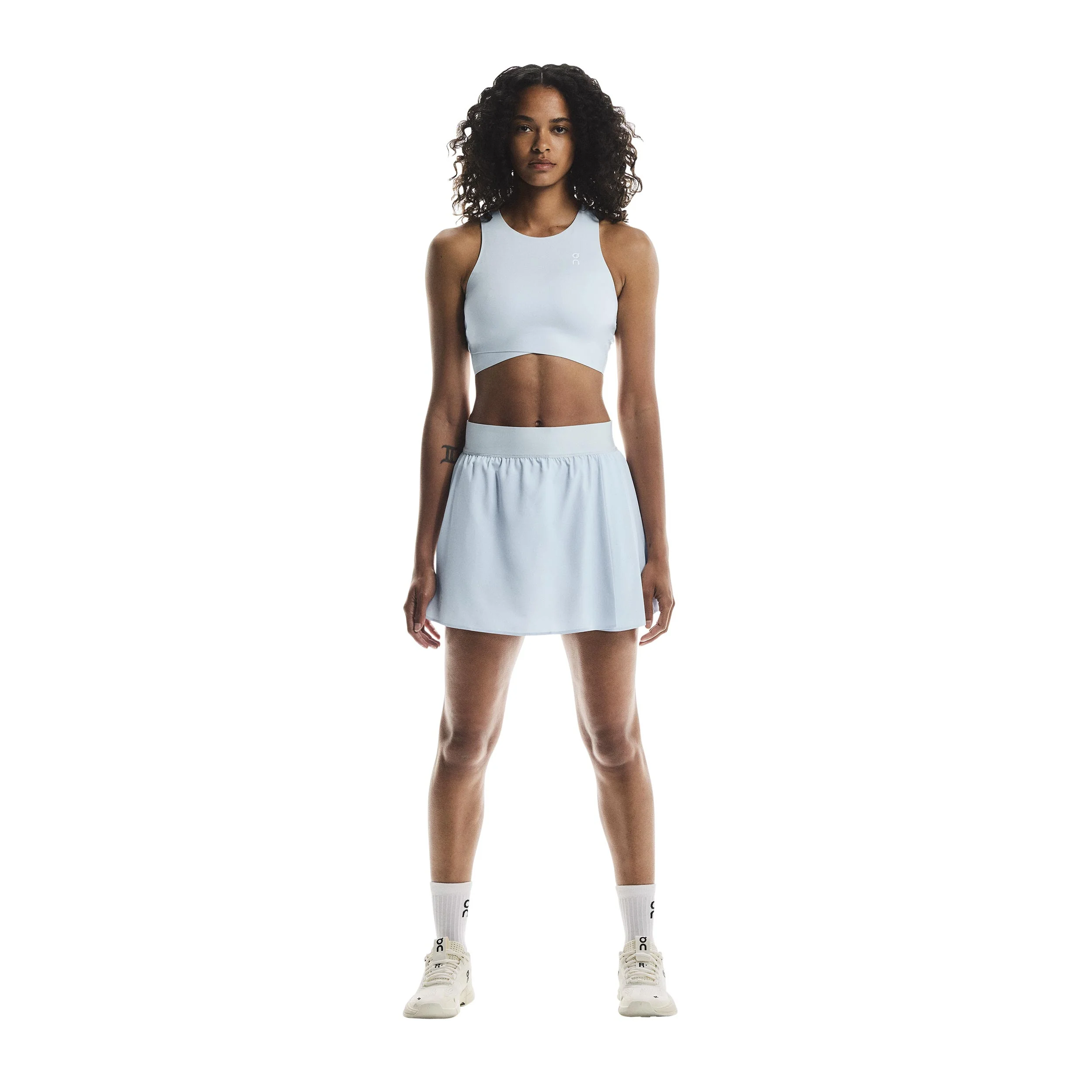 Court Crop Tank-Top Damen-Blaugrau - Image 2