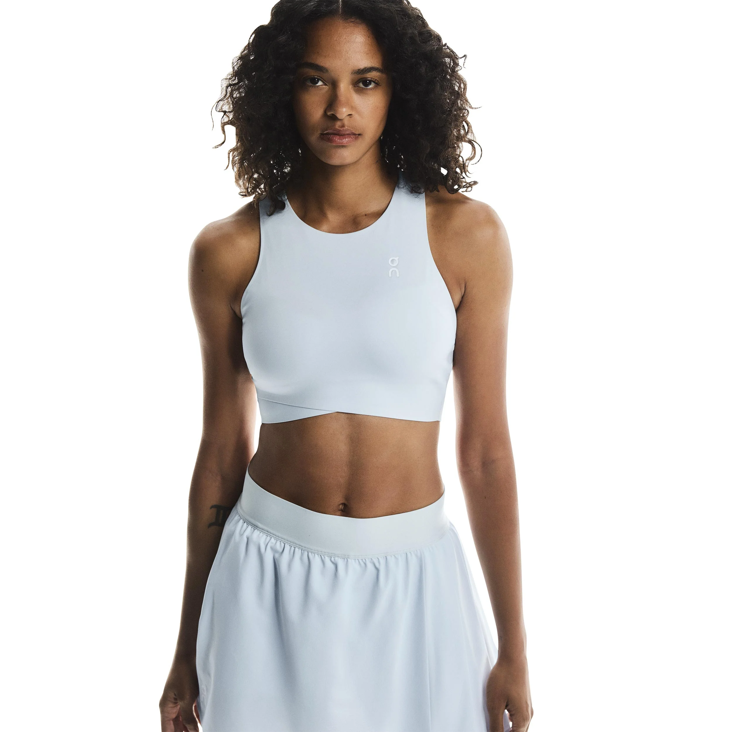 Court Crop Tank-Top Damen-Blaugrau - Image 4