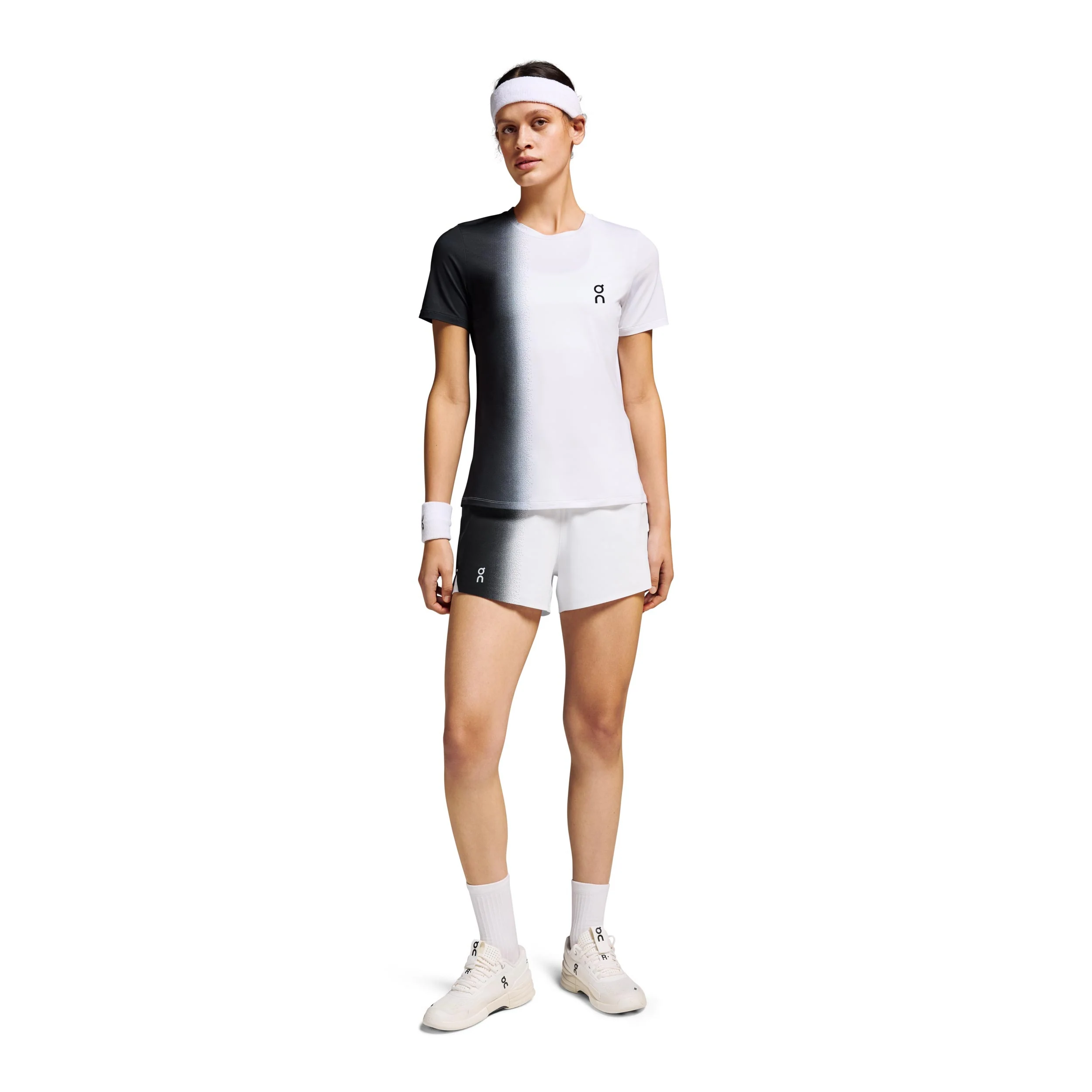Court Shorts Damen-Schwarz,Weiß - Image 6
