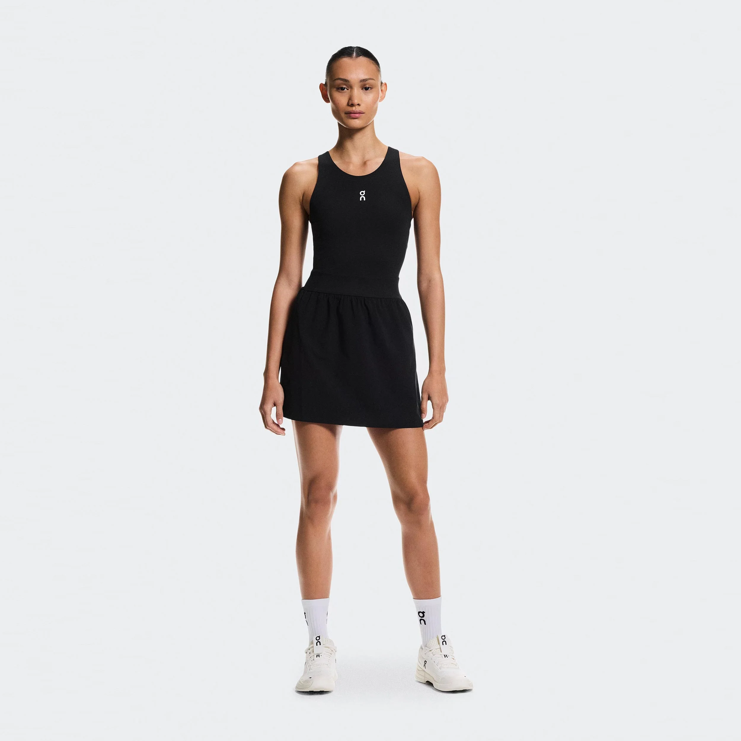 Court Split Kleid Damen - schwarz