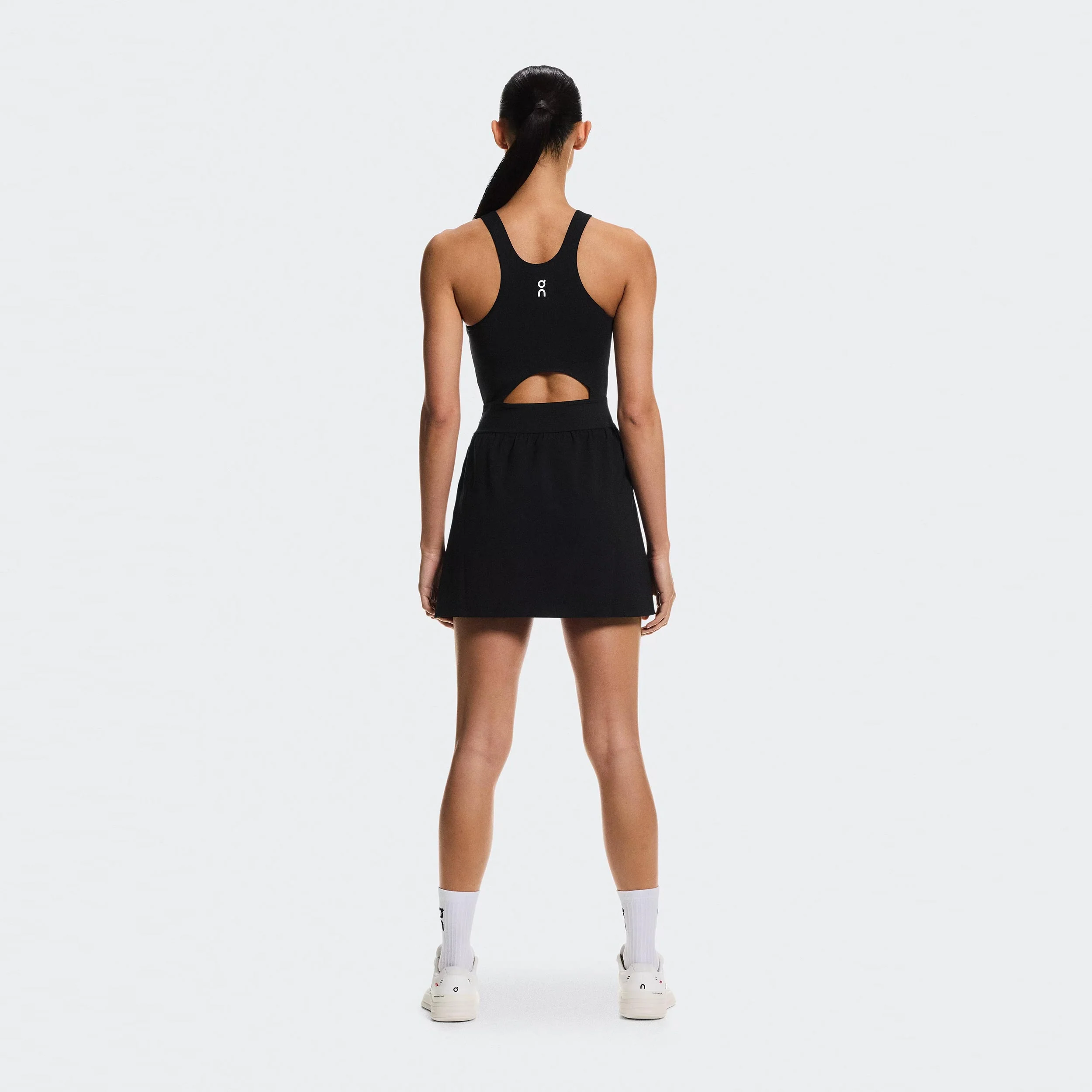 Court Split Kleid Damen - schwarz - Image 3
