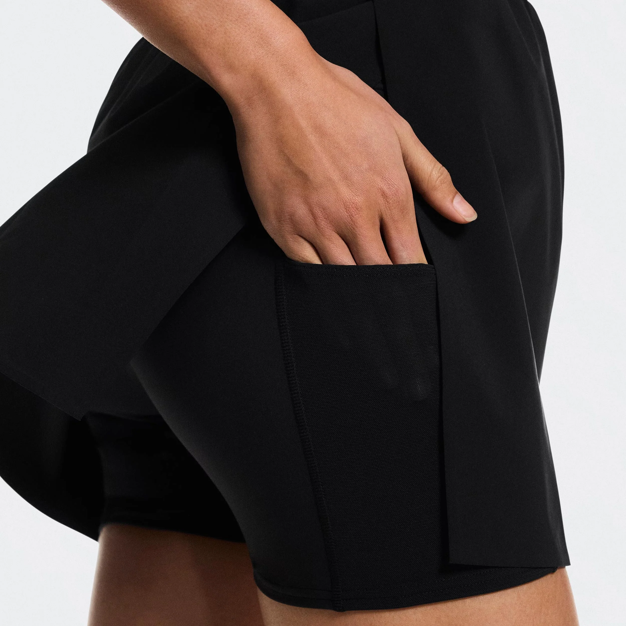 Court Split Kleid Damen - schwarz - Image 6