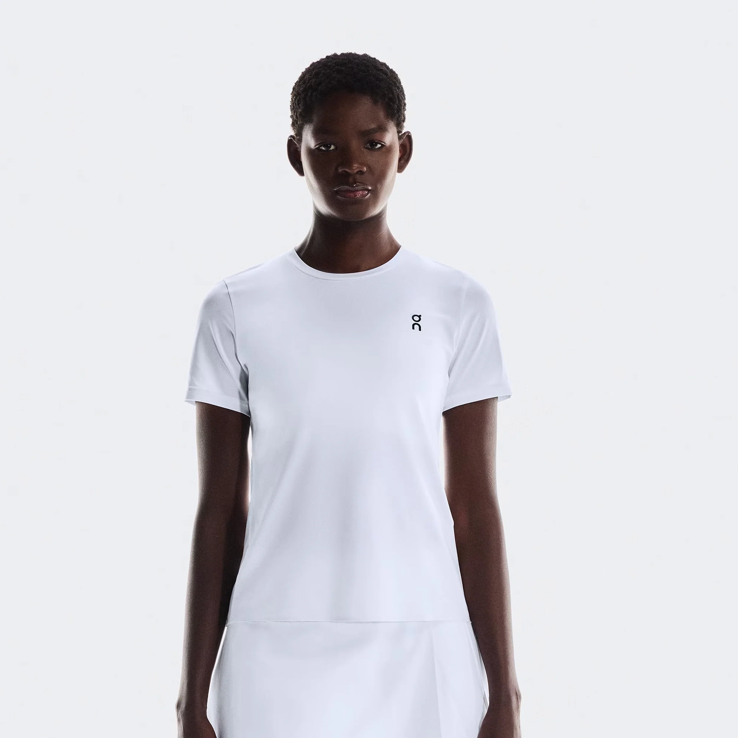 Court T-Shirt Damen-Weiß,Mehrfarbig