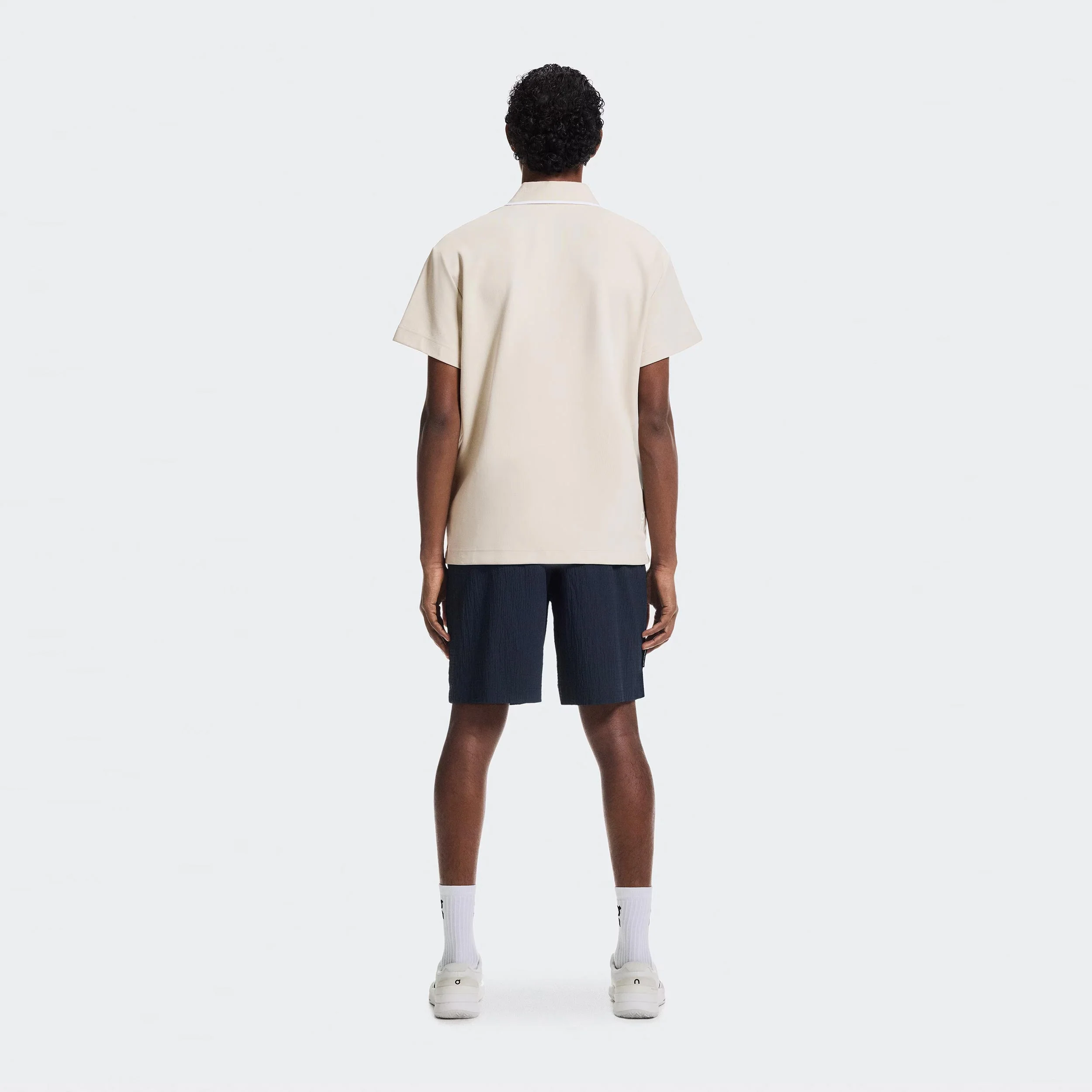 Courtside Polo Herren - beige, weiß - Image 3
