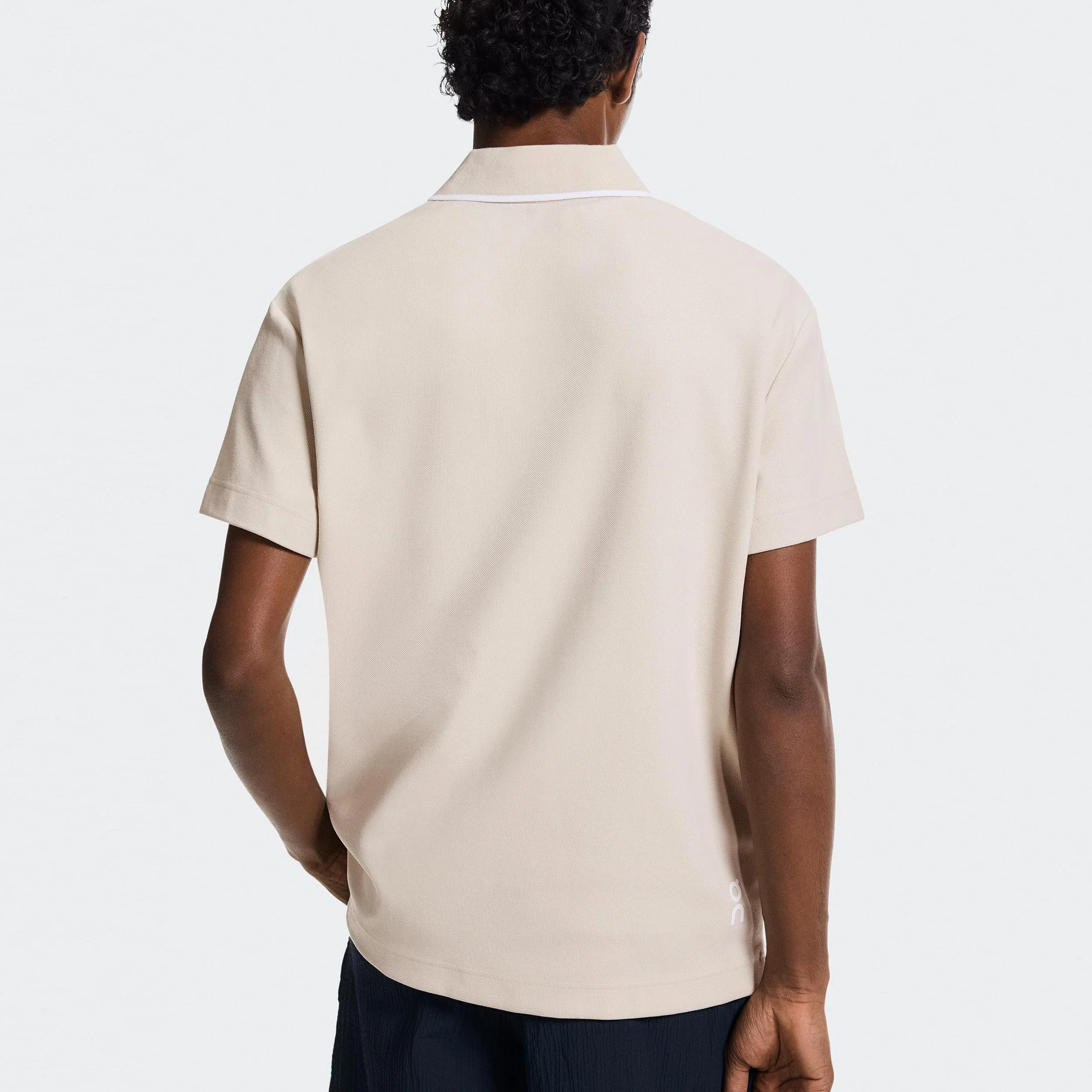 Courtside Polo Herren - beige, weiß - Image 4