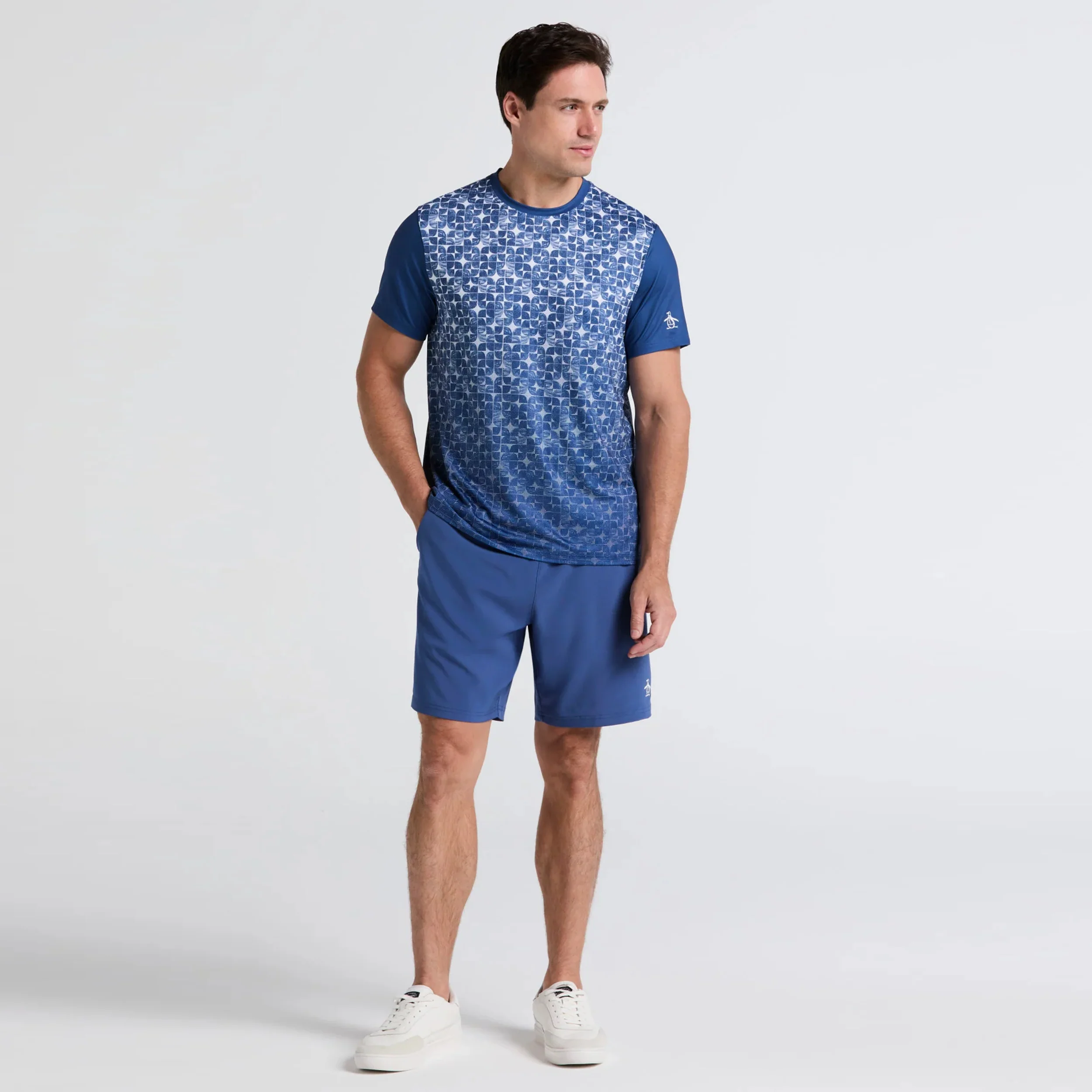 Performance Crew Block T-Shirt Herren-Dunkelblau - Image 4