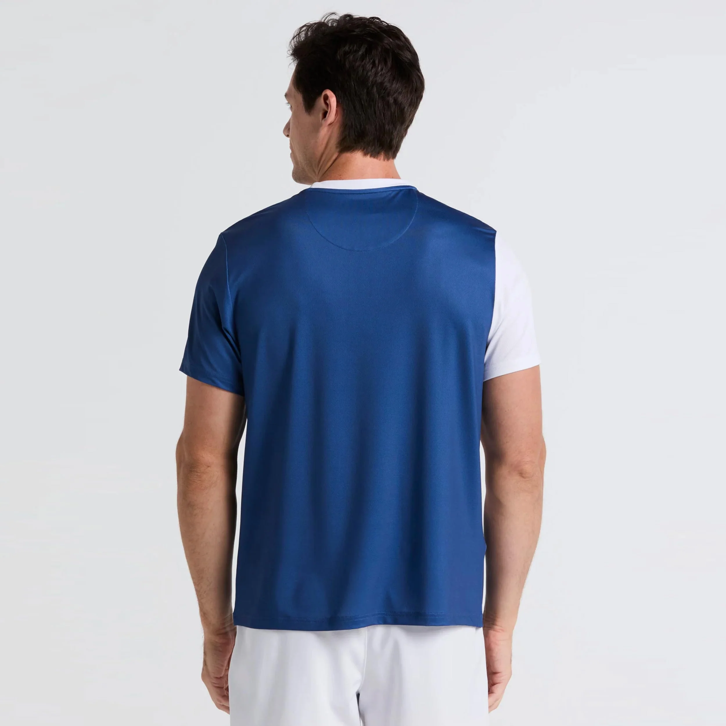 Performance Crew T-Shirt Herren-Blau,Weiß - Image 2