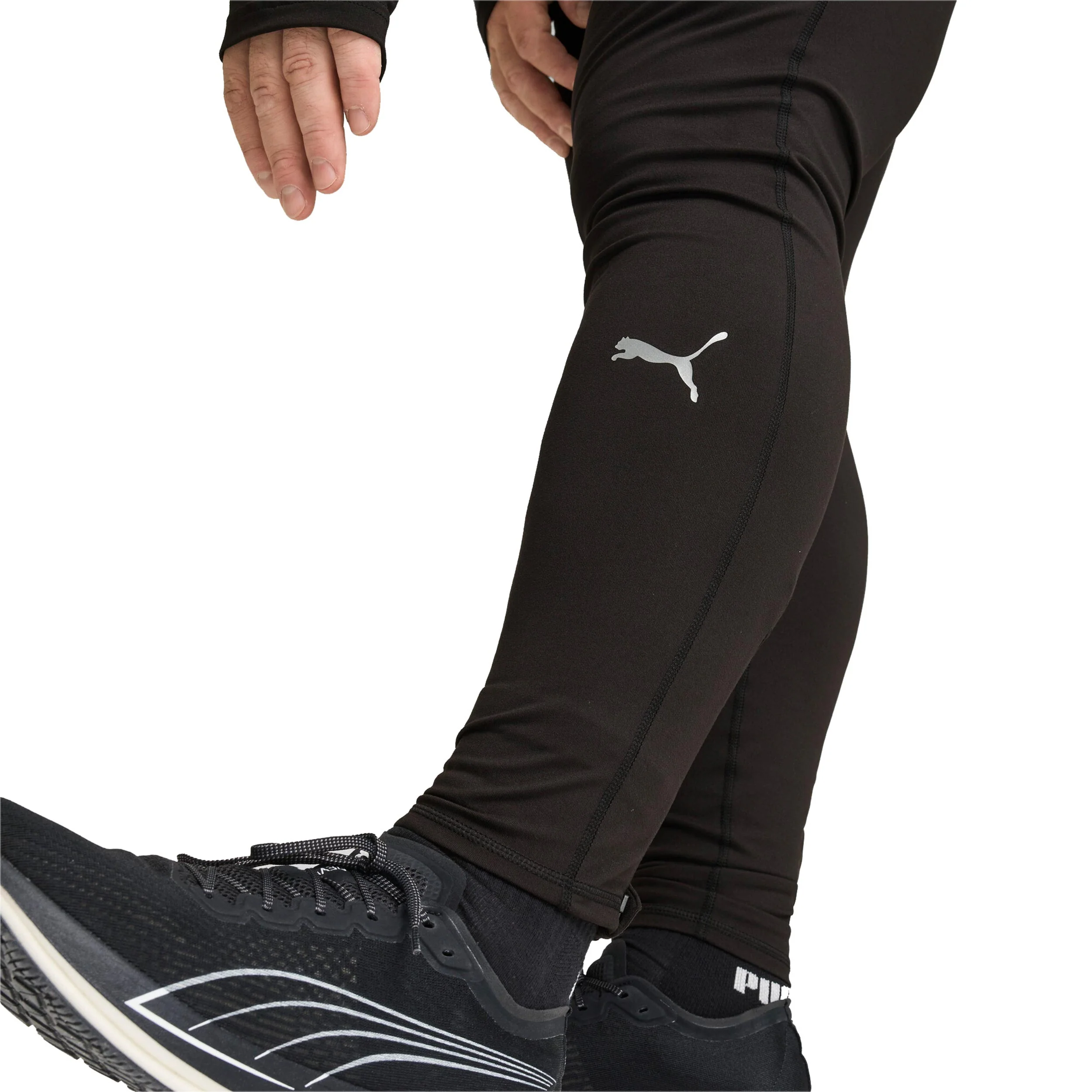 Favorites Brushed Lauftight Herren-Schwarz,Silber - Image 9
