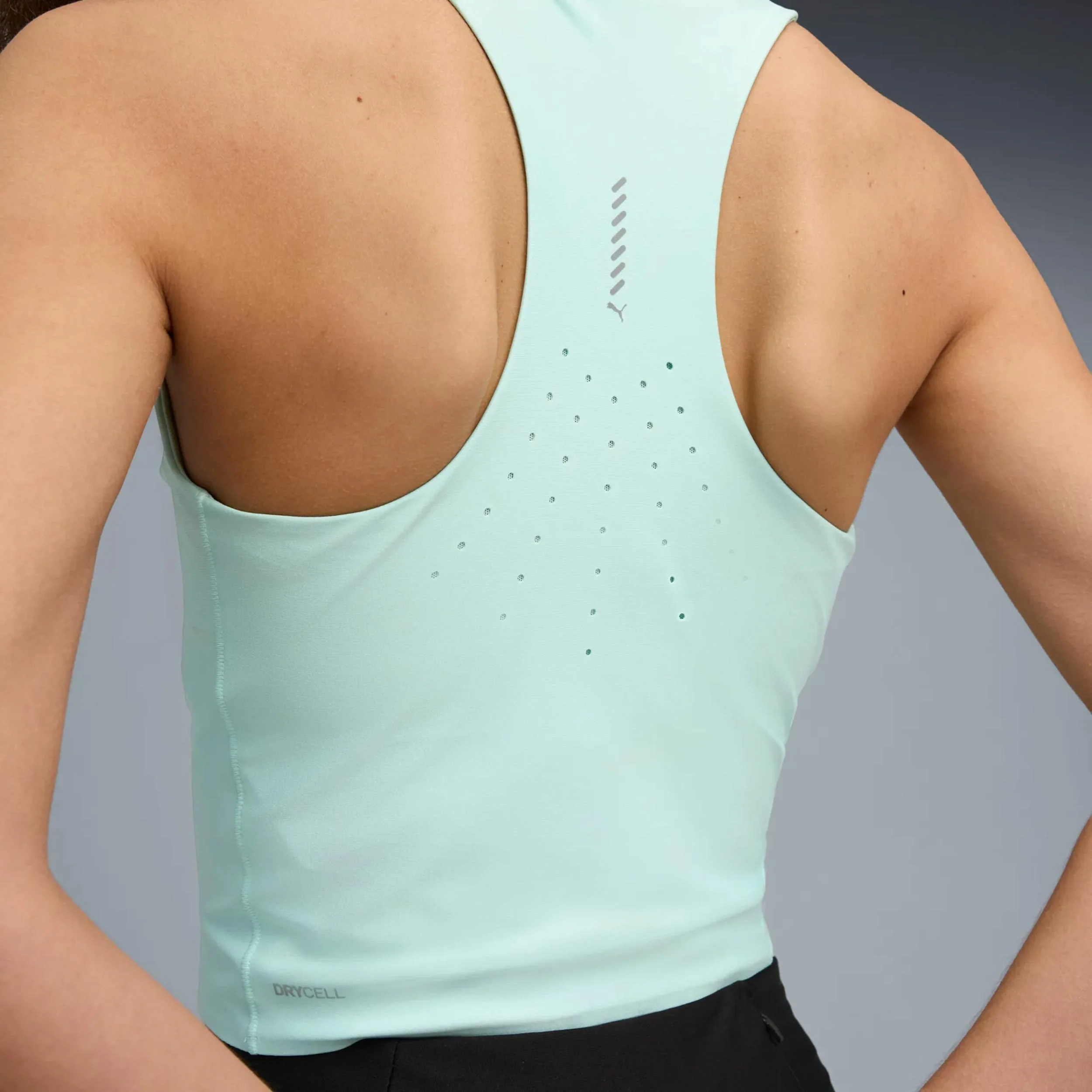 Raceday Ultraform Crop Laufshirt Damen-Grün - Image 4