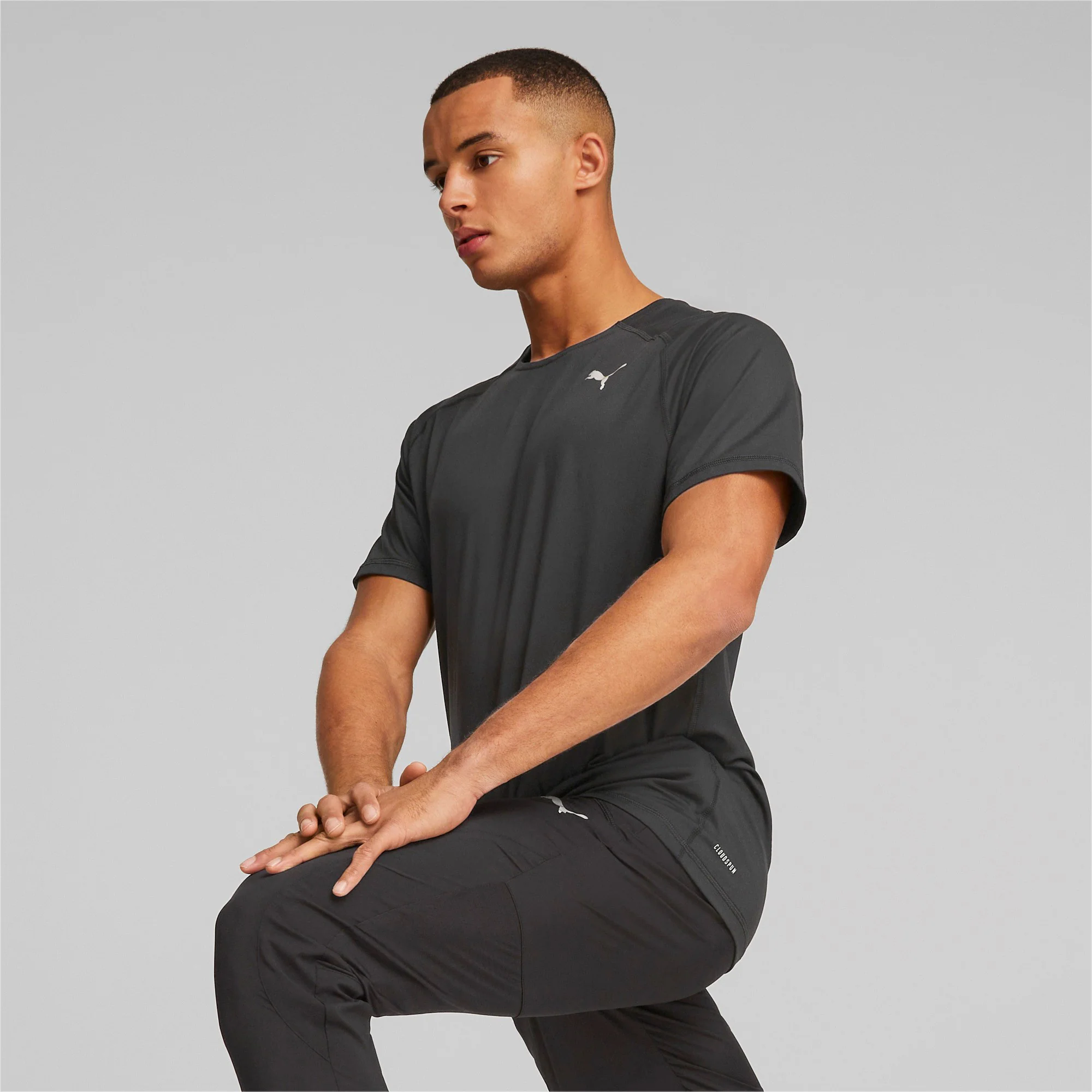 Run Cloudspun Laufshirt Herren-Schwarz - Image 3