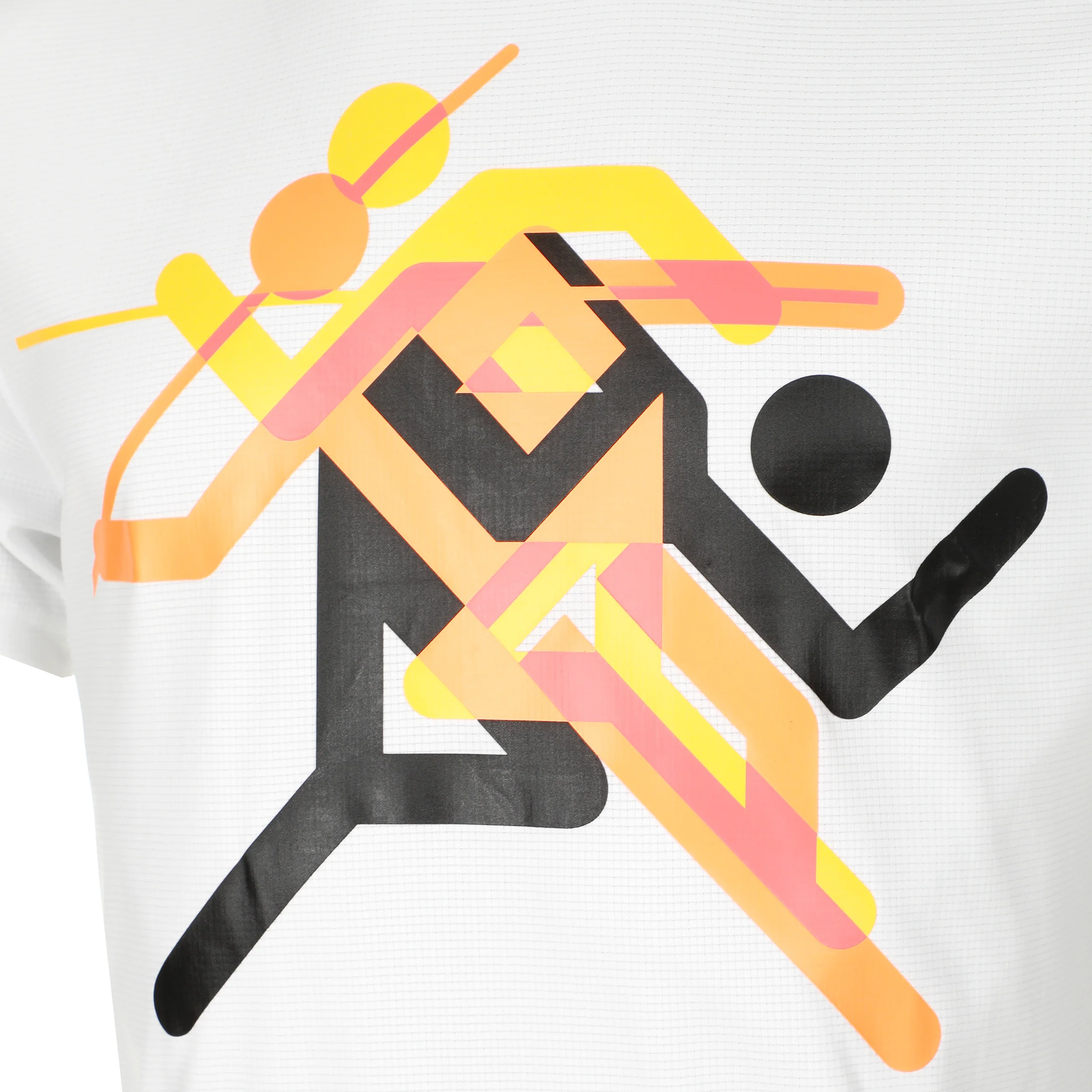 Run Faster Icons Graphic Laufshirt Herren-Weiß,Mehrfarbig - Image 3