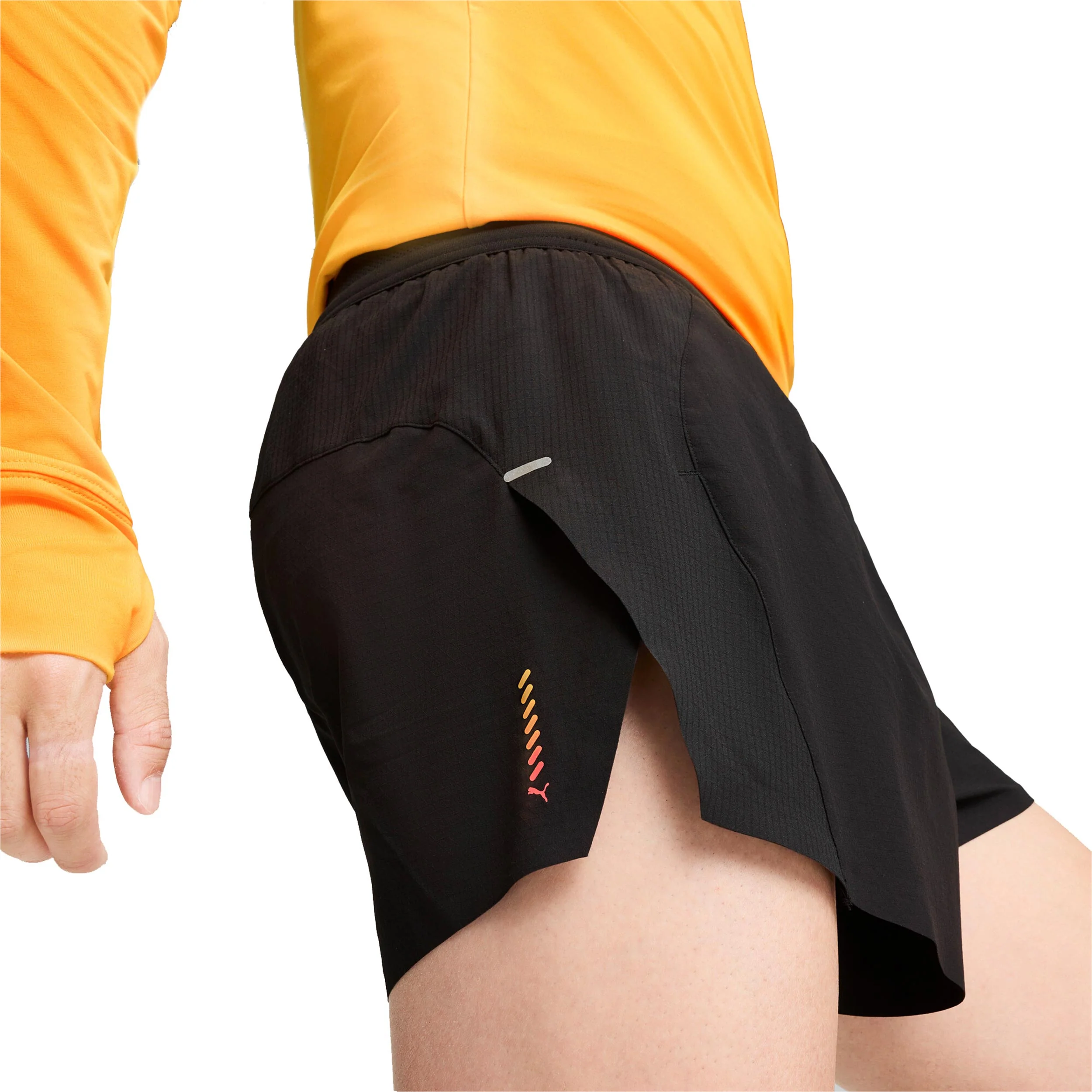 Ultraweave Velocity 3in Split Laufshorts Herren-Schwarz - Image 8