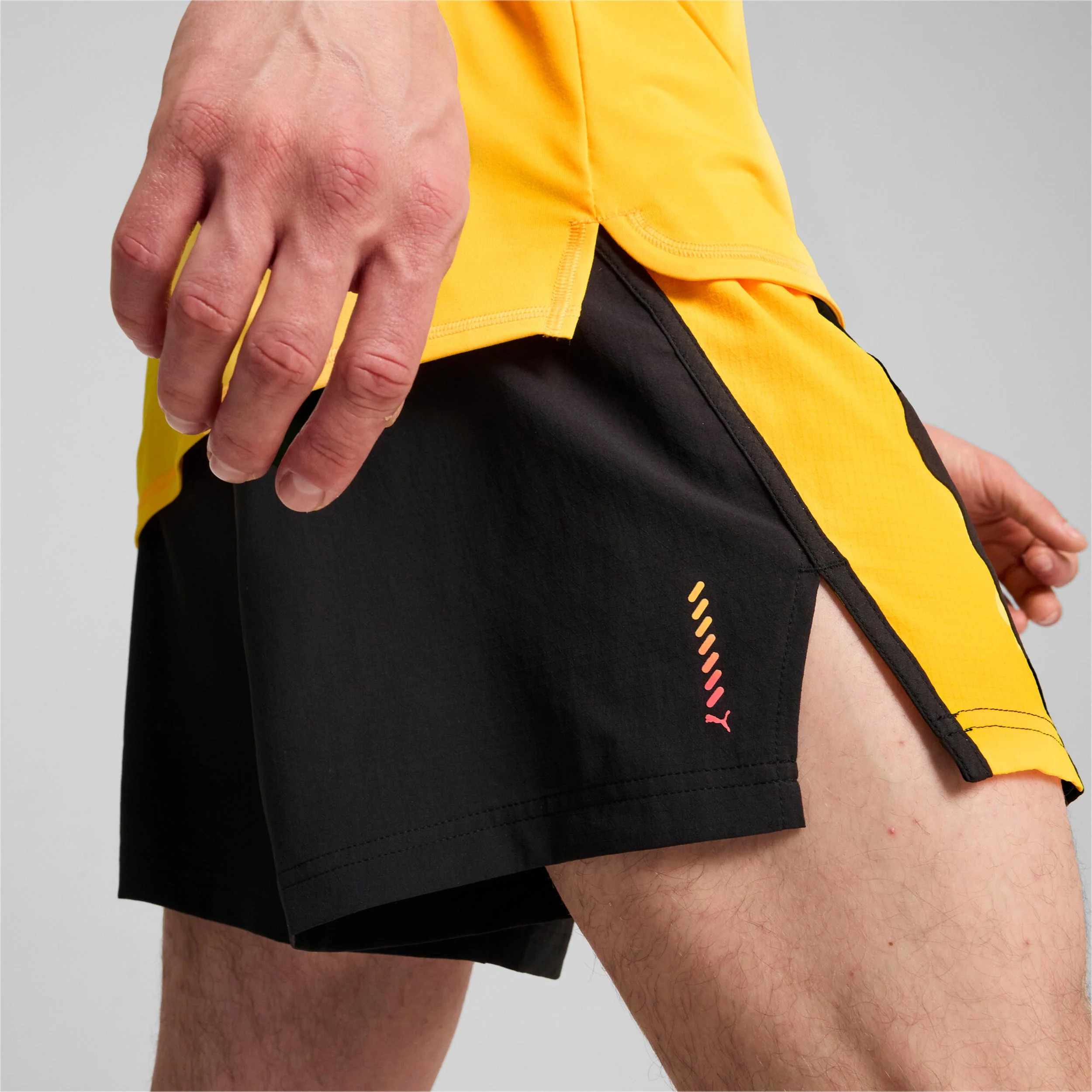 Ultraweave Velocity 5in Laufshorts Herren-Schwarz,Orange - Image 7