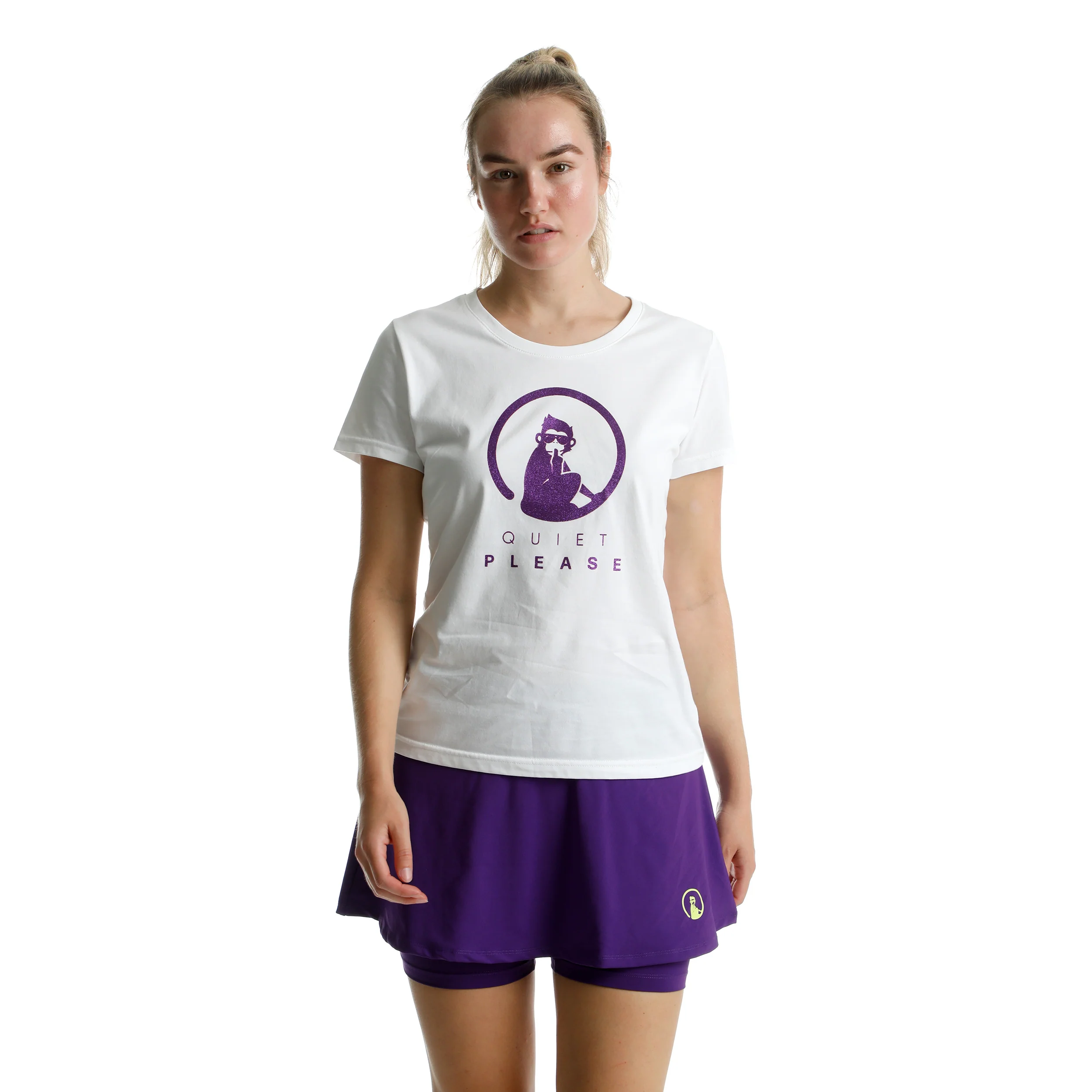 Baseline Glitter T-Shirt Damen-Weiß - Image 4