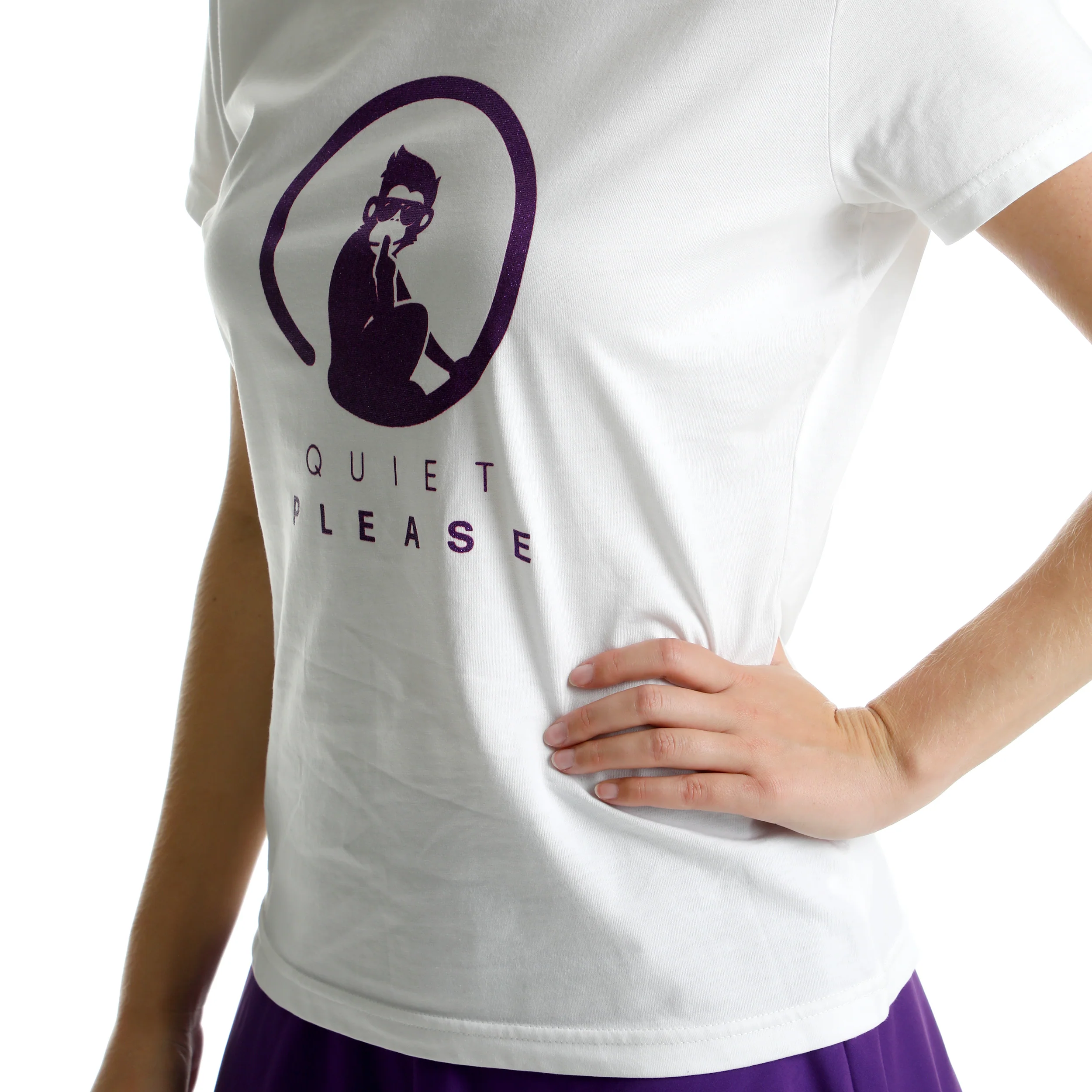 Baseline Glitter T-Shirt Damen-Weiß - Image 6
