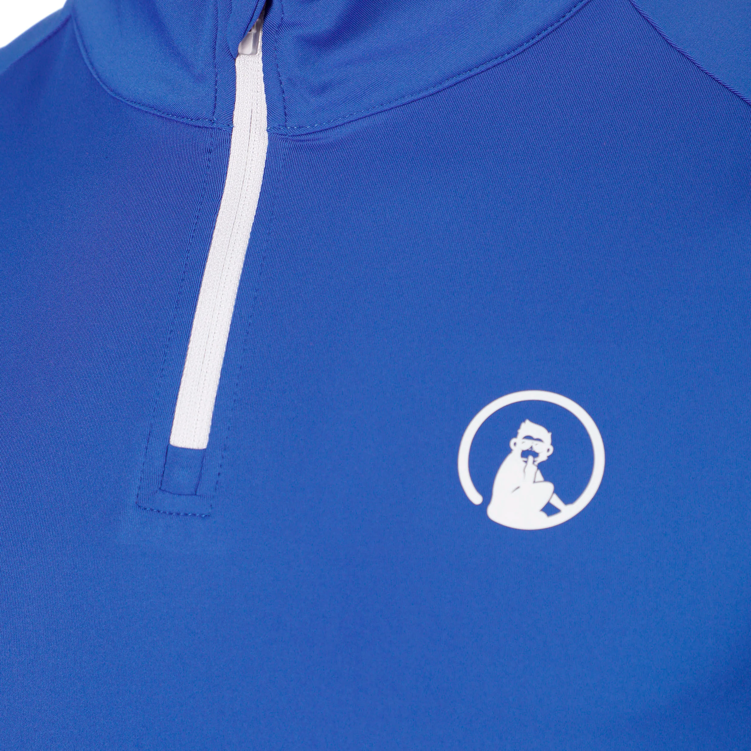 Big Serve 1/4 Zip Longsleeve Herren - blau, weiß - Image 3