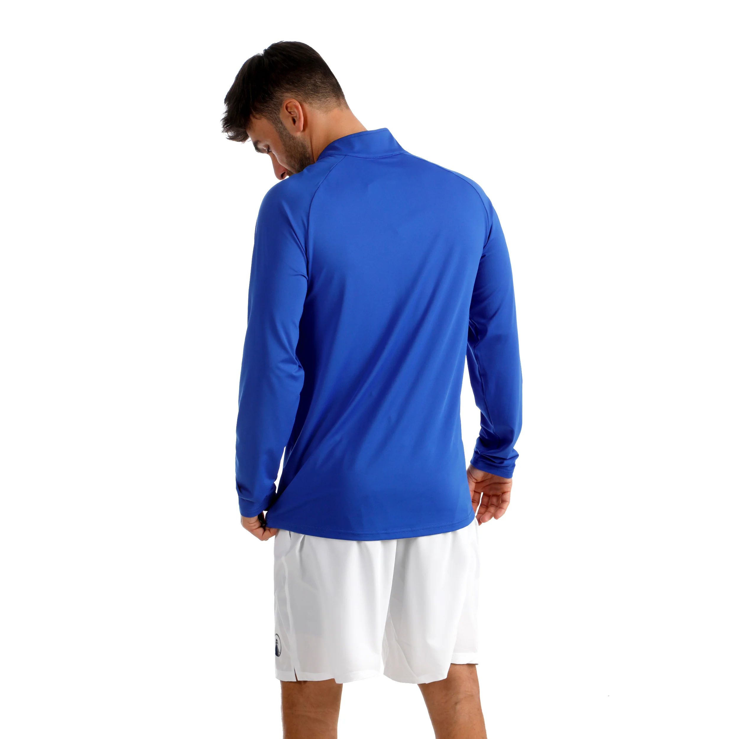 Big Serve 1/4 Zip Longsleeve Herren - blau, weiß - Image 6