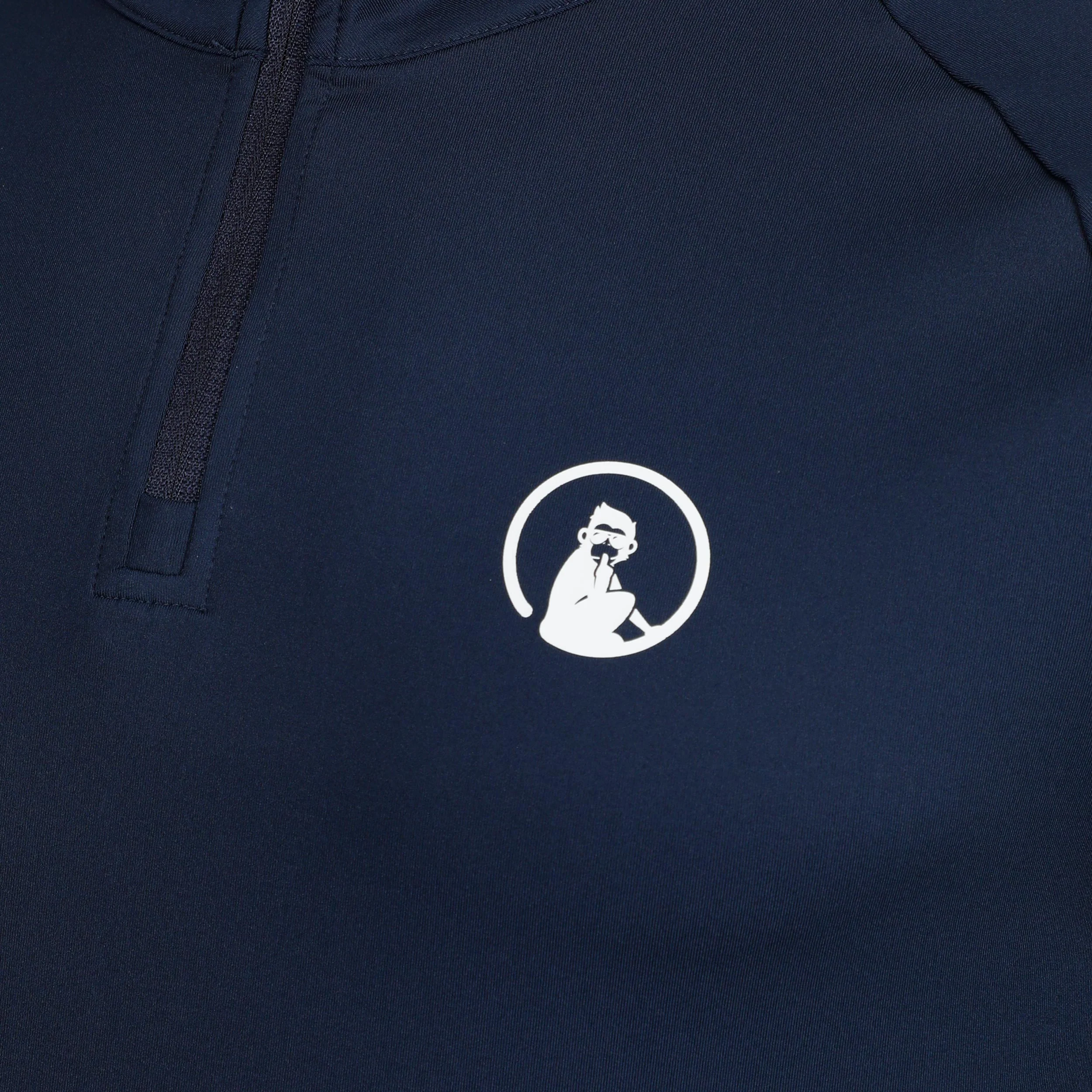 Big Serve 1/4 Zip Longsleeve Herren-dunkelblau - Image 3