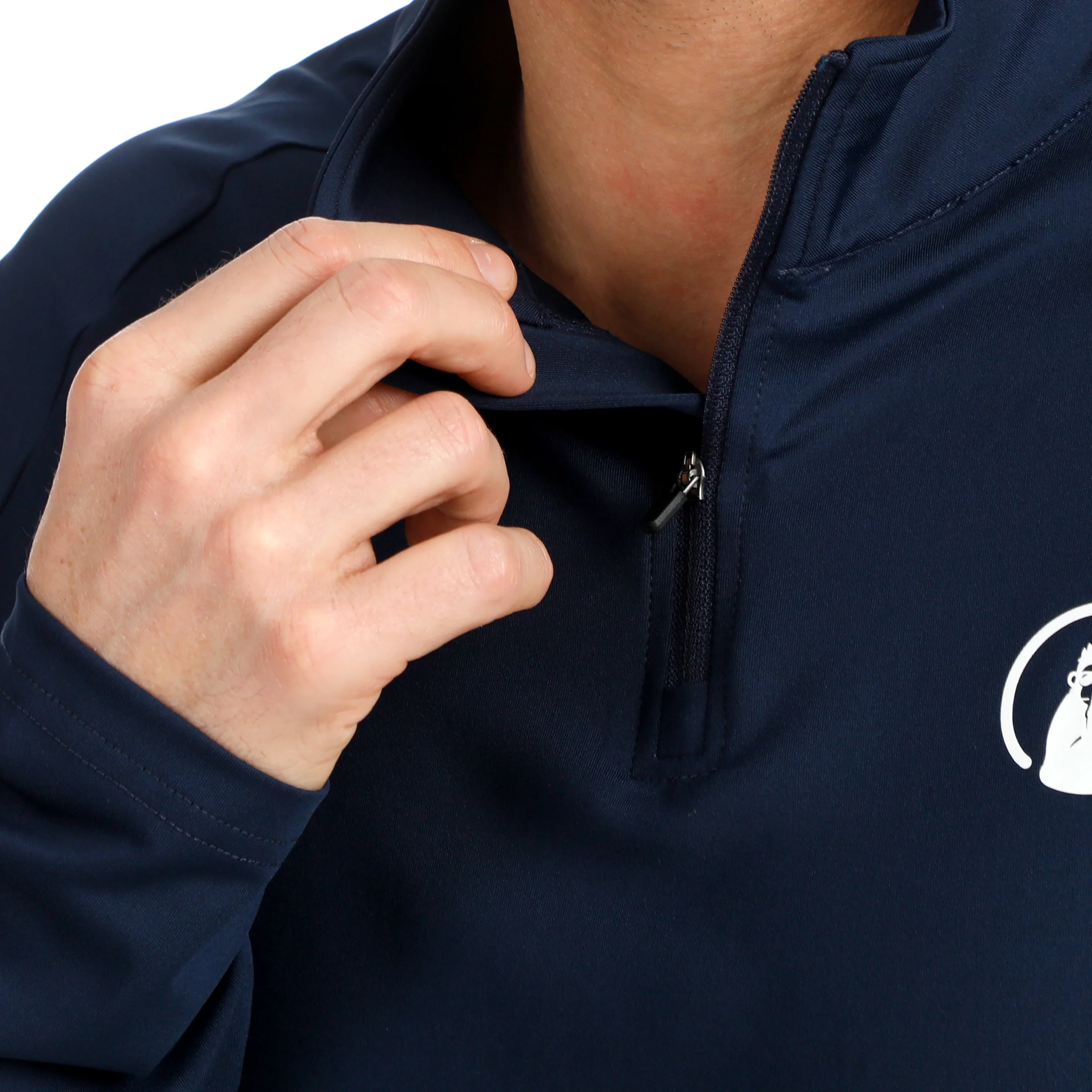 Big Serve 1/4 Zip Longsleeve Herren-dunkelblau - Image 6