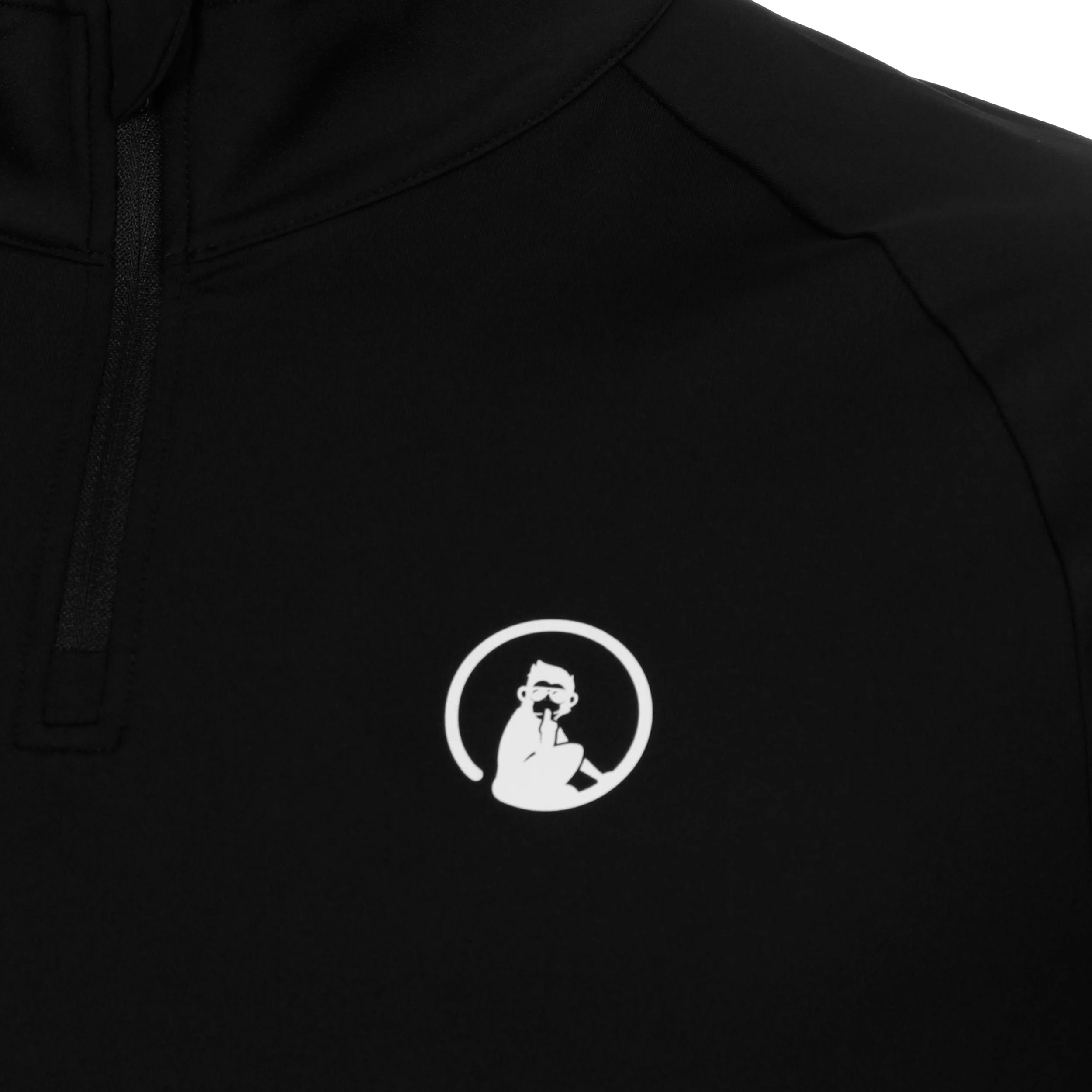 Big Serve 1/4 Zip Longsleeve Herren-Schwarz - Image 3