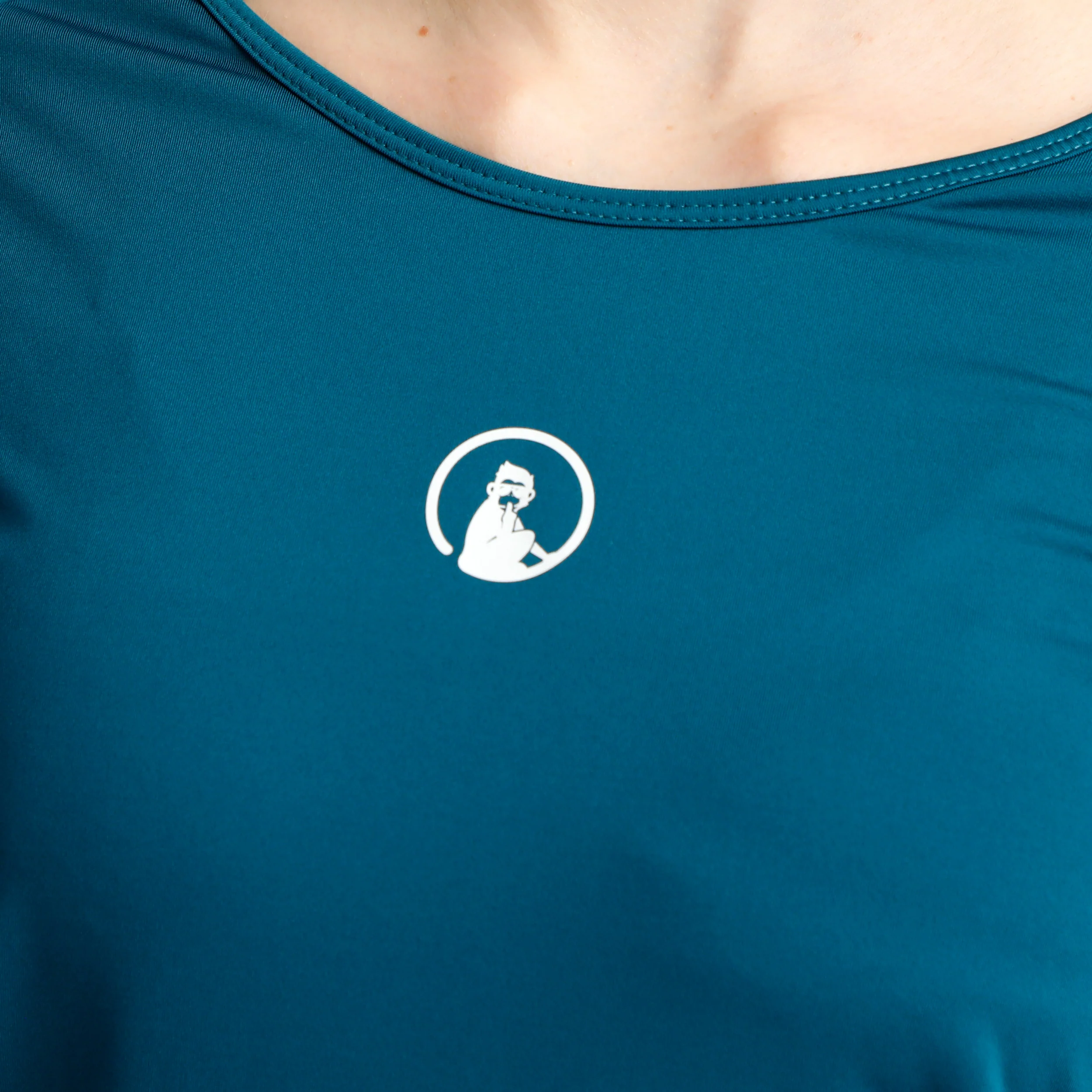 Court Crush Longsleeve Damen-petrol, weiß - Image 6