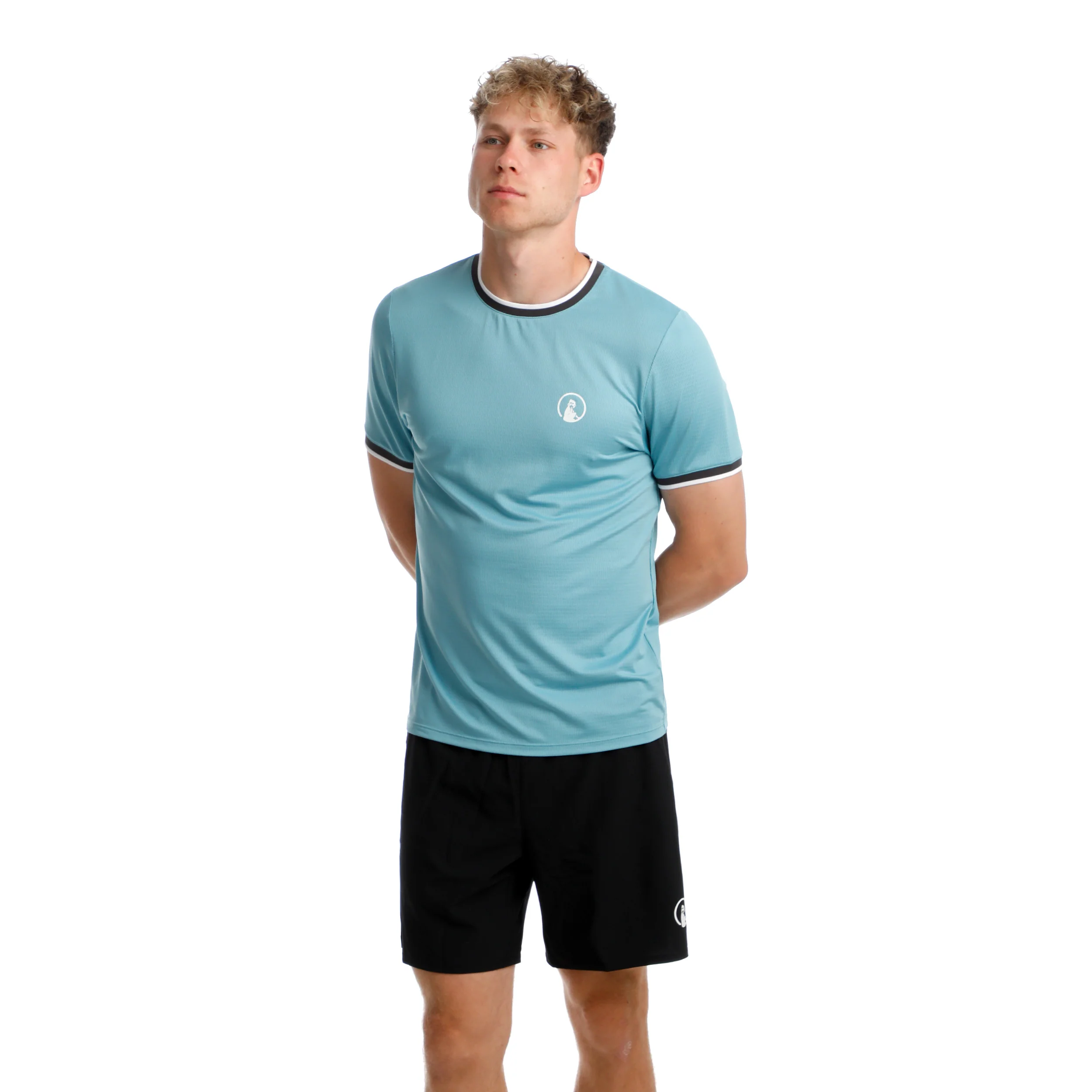 Create Break Ringer T-Shirt Herren-Hellblau,Weiß - Image 6