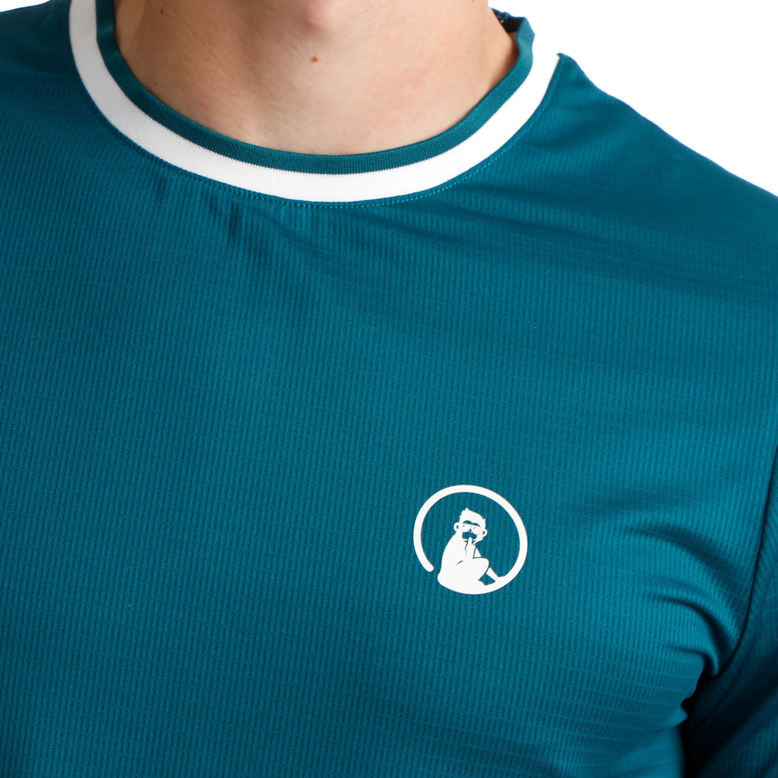 Create Break Ringer T-Shirt Herren-Petrol,Weiß - Image 8