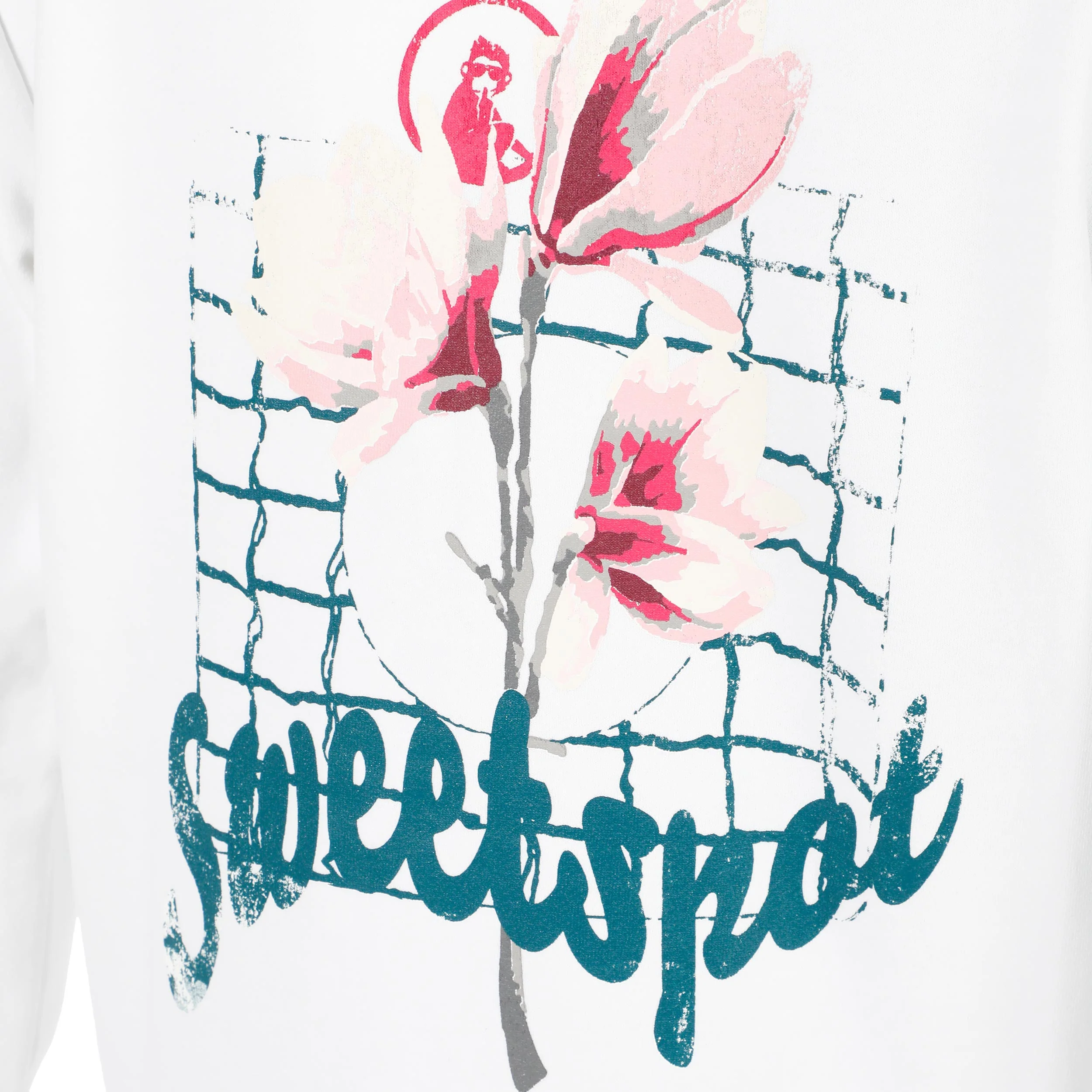 Create Flower Zip Sweatjacke Damen-Weiß,Mehrfarbig - Image 6