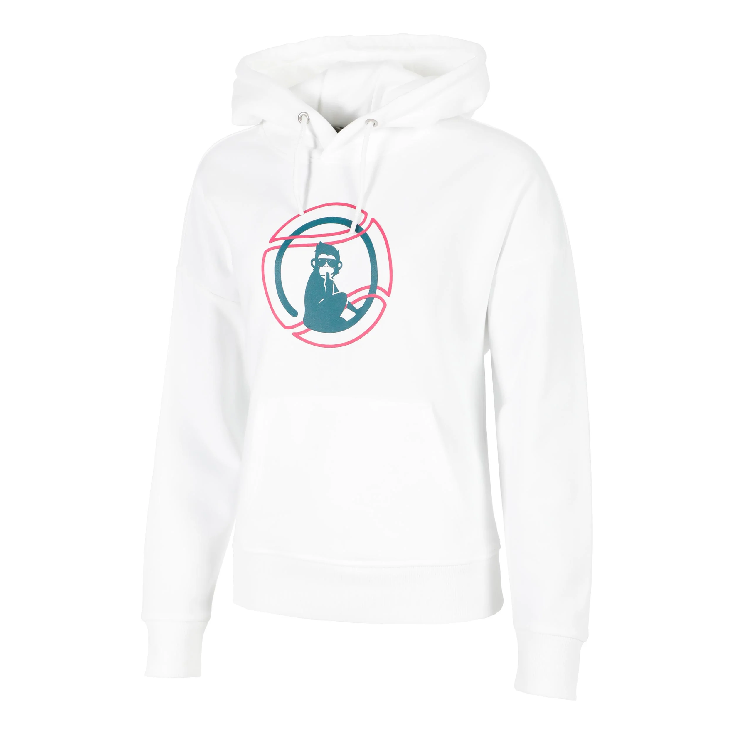 Create Hoody Damen-Weiß,Mehrfarbig