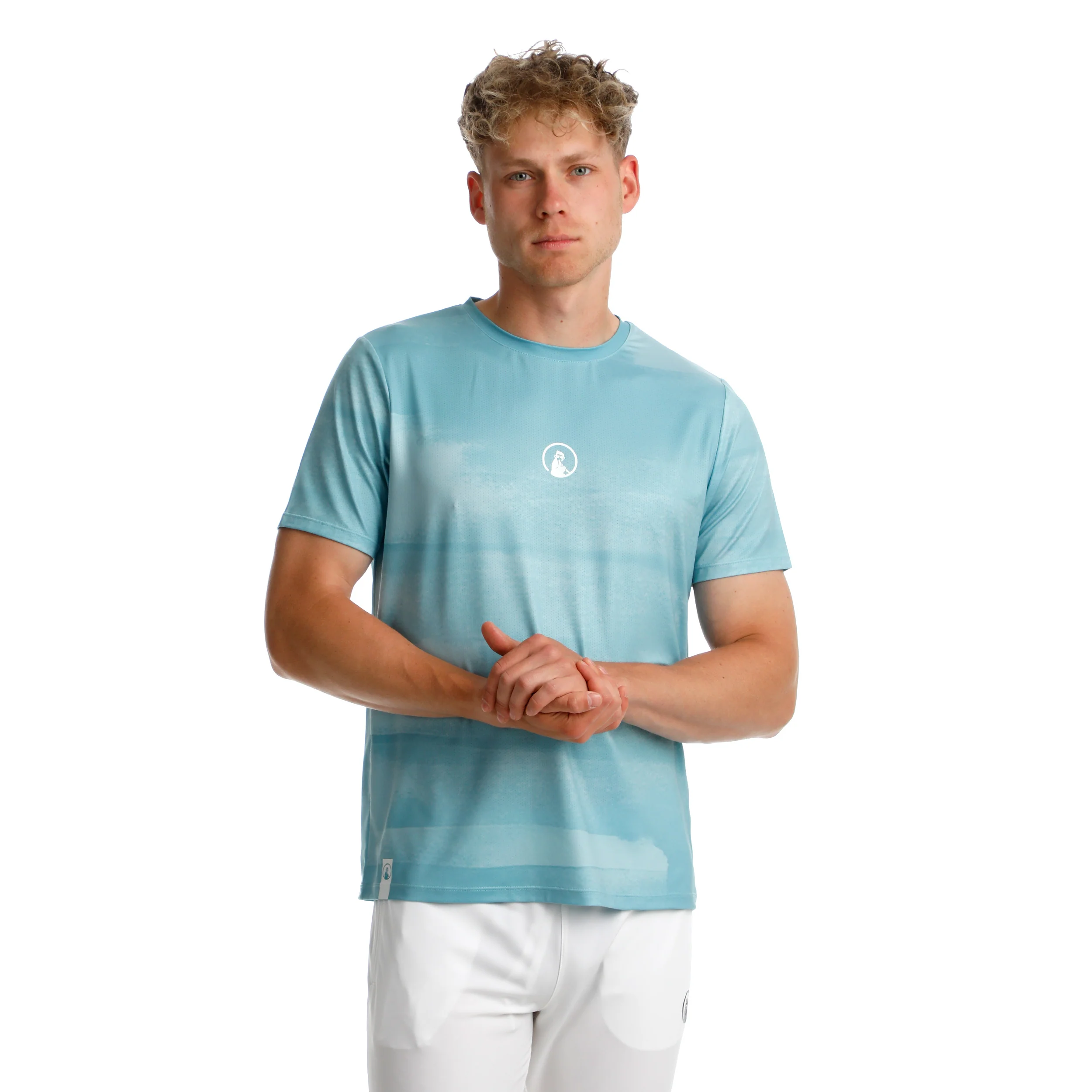 Create Receiver Wipe T-Shirt Herren-Hellblau,Weiß - Image 5