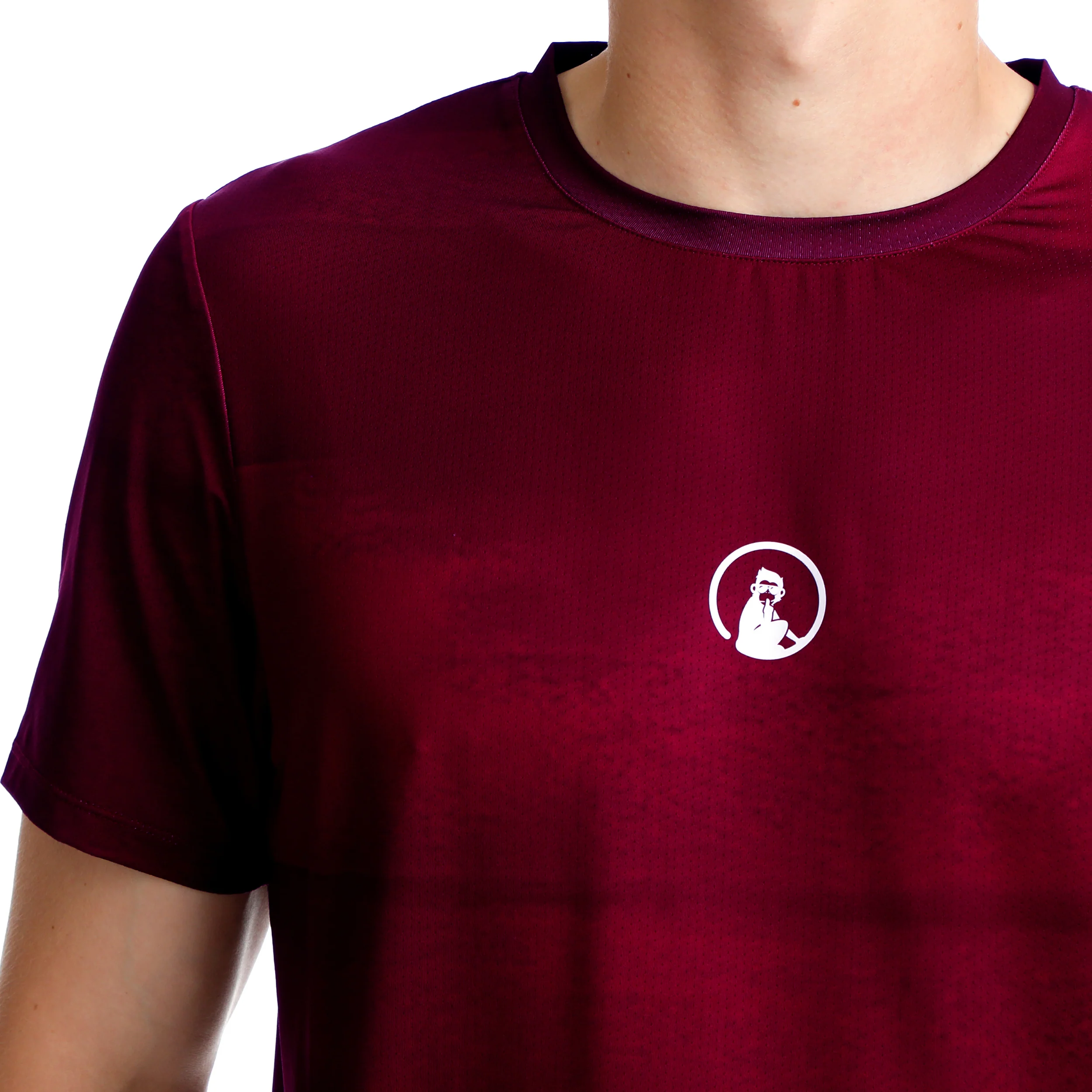 Create Receiver Wipe T-Shirt Herren-Weinrot,Weiß - Image 7