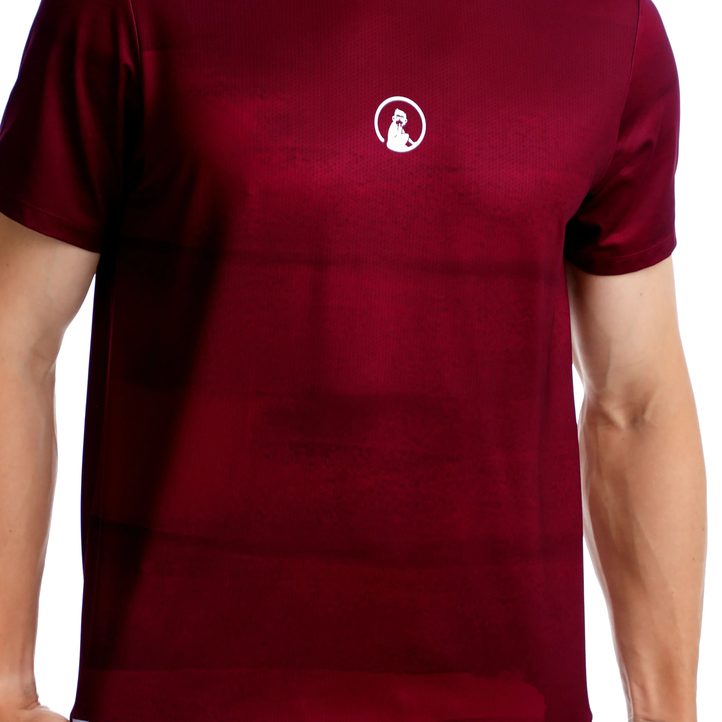 Create Receiver Wipe T-Shirt Herren-Weinrot,Weiß - Image 8