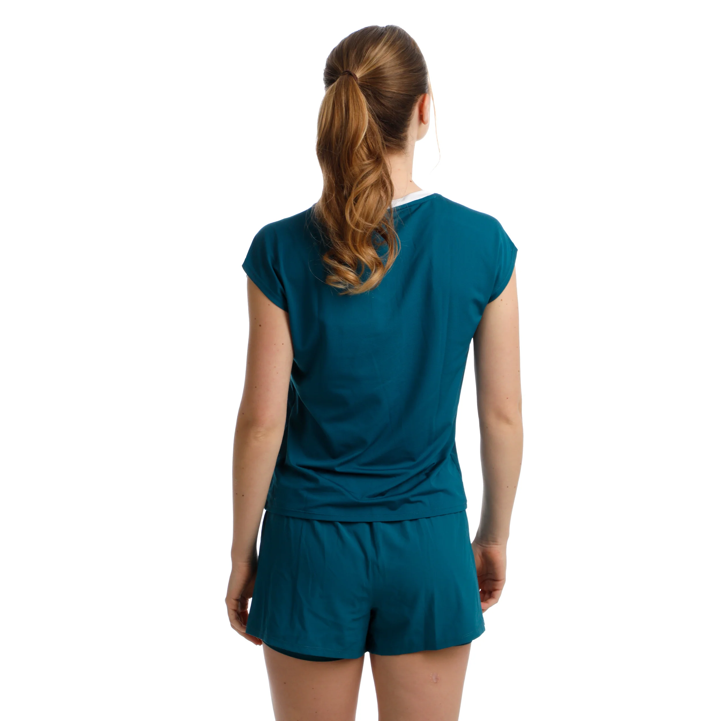 Create Volley T-Shirt Damen-Petrol,Weiß - Image 6