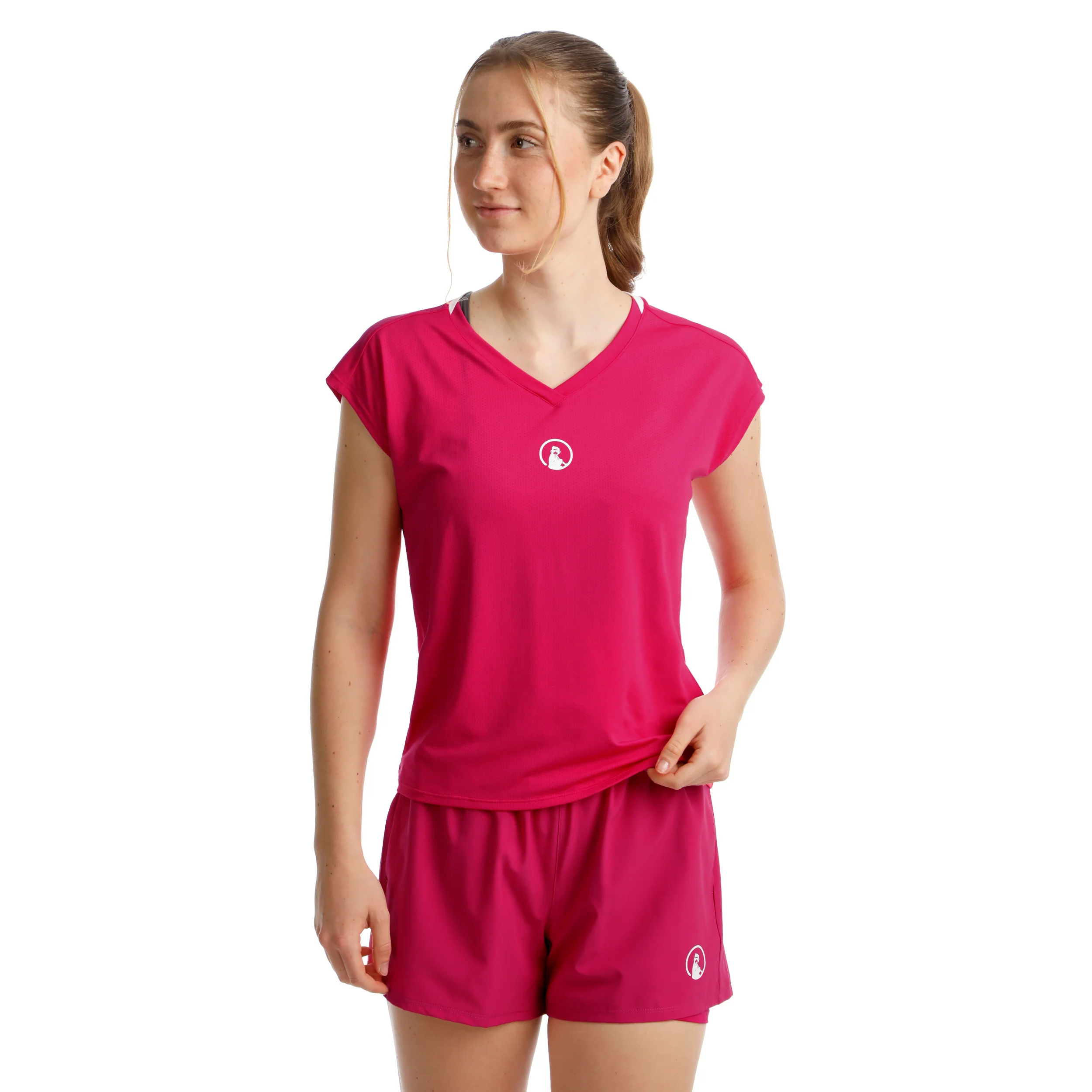 Create Volley T-Shirt Damen-Pink,Weiß - Image 5