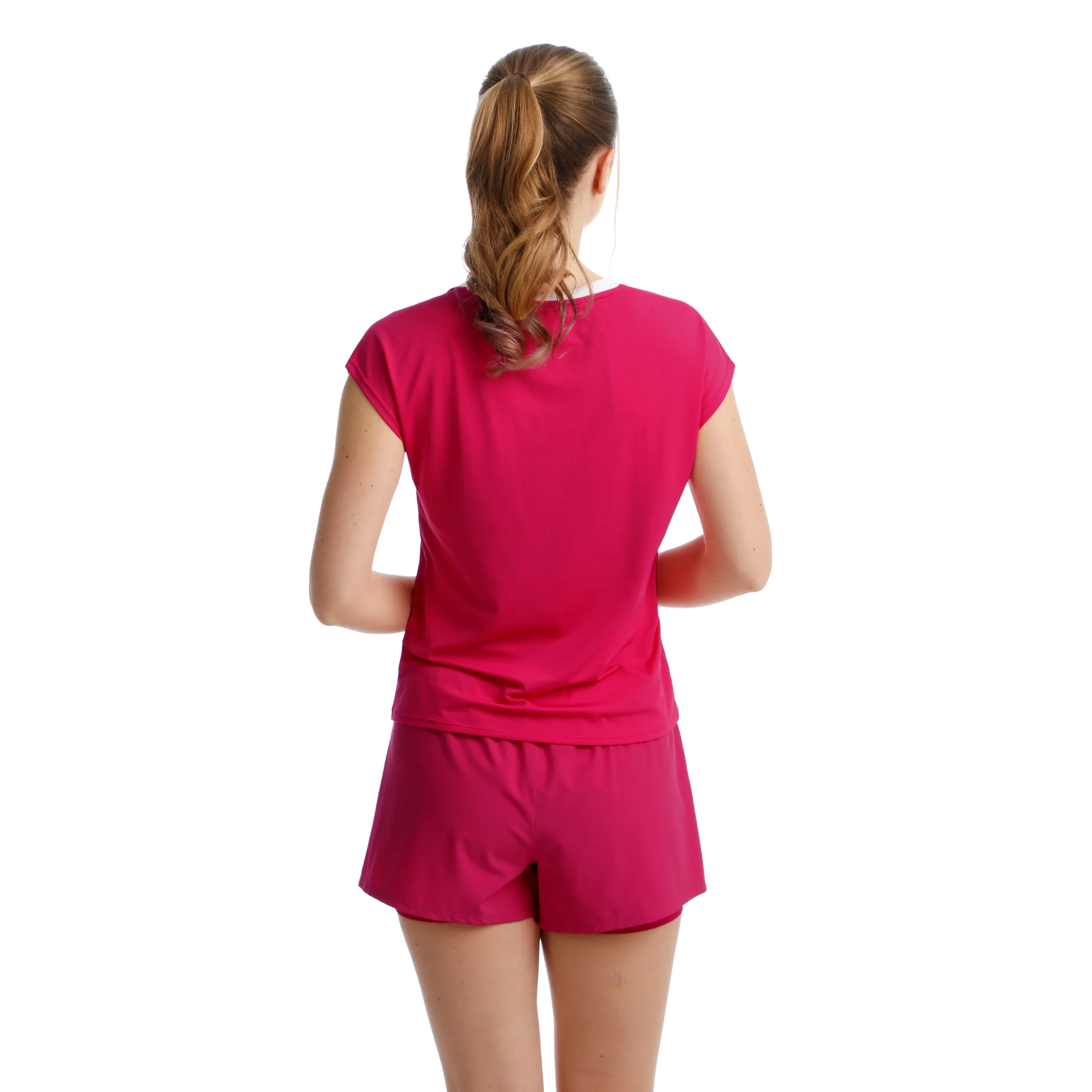 Create Volley T-Shirt Damen-Pink,Weiß - Image 6