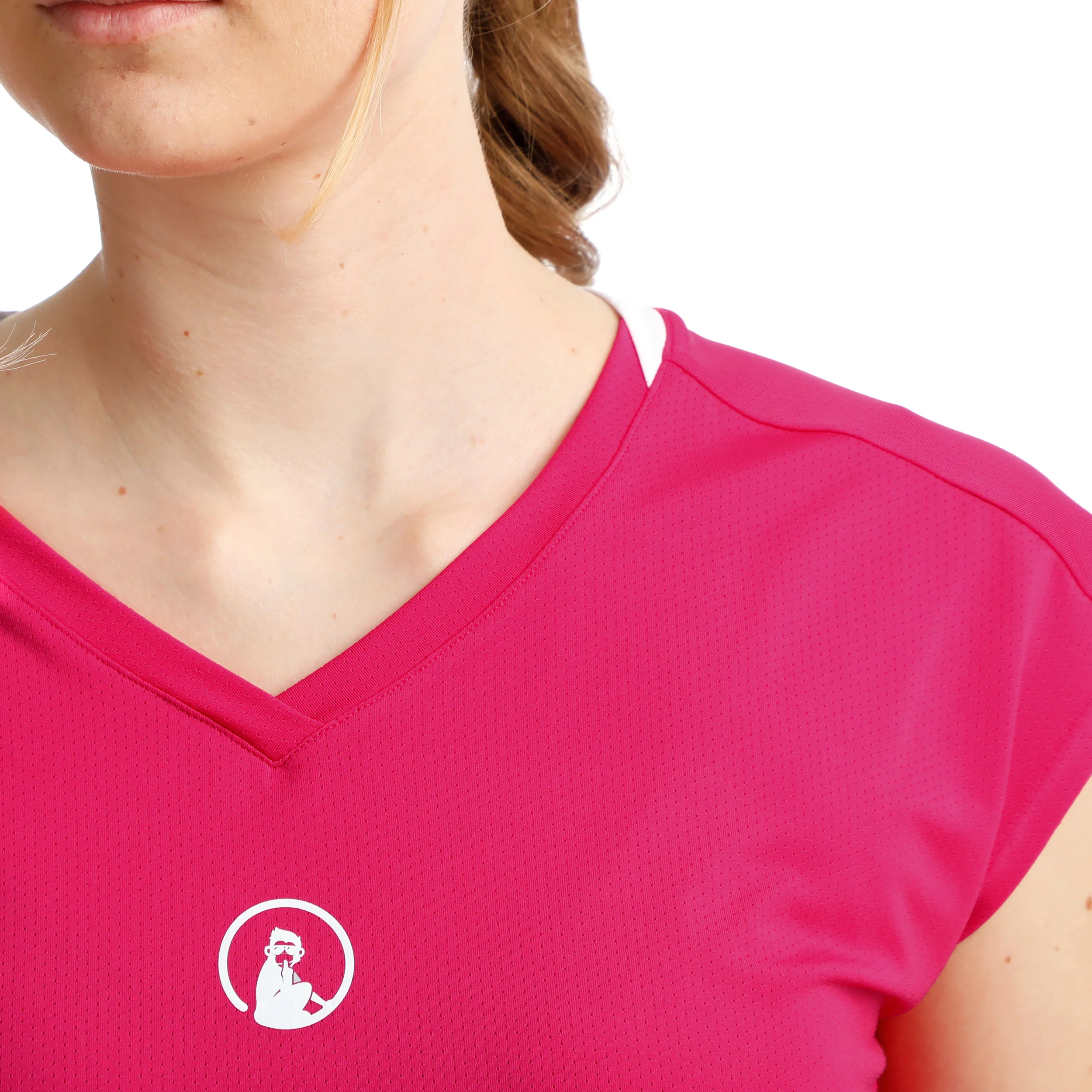 Create Volley T-Shirt Damen-Pink,Weiß - Image 7