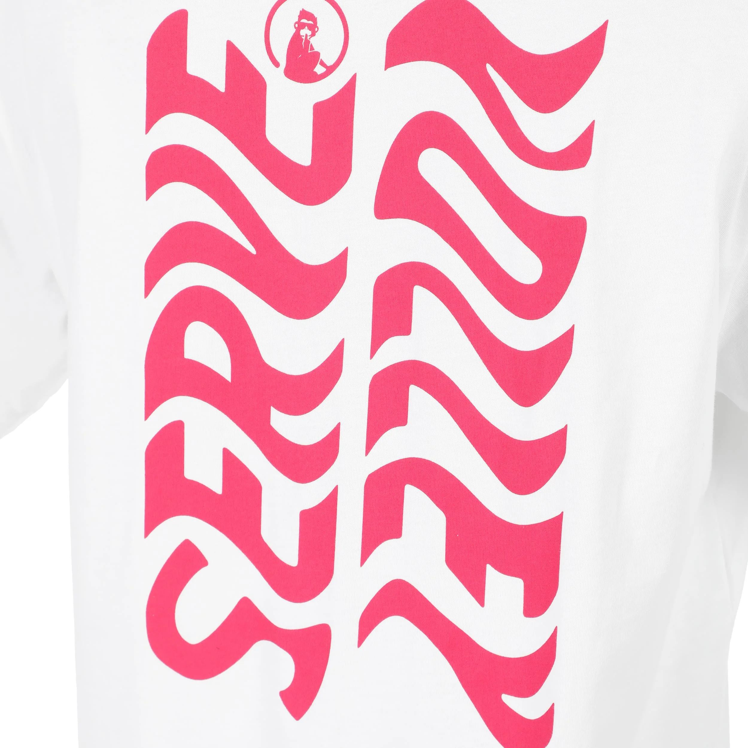 Create Wavy Boyfriend T-Shirt Damen-Weiß,Pink - Image 5