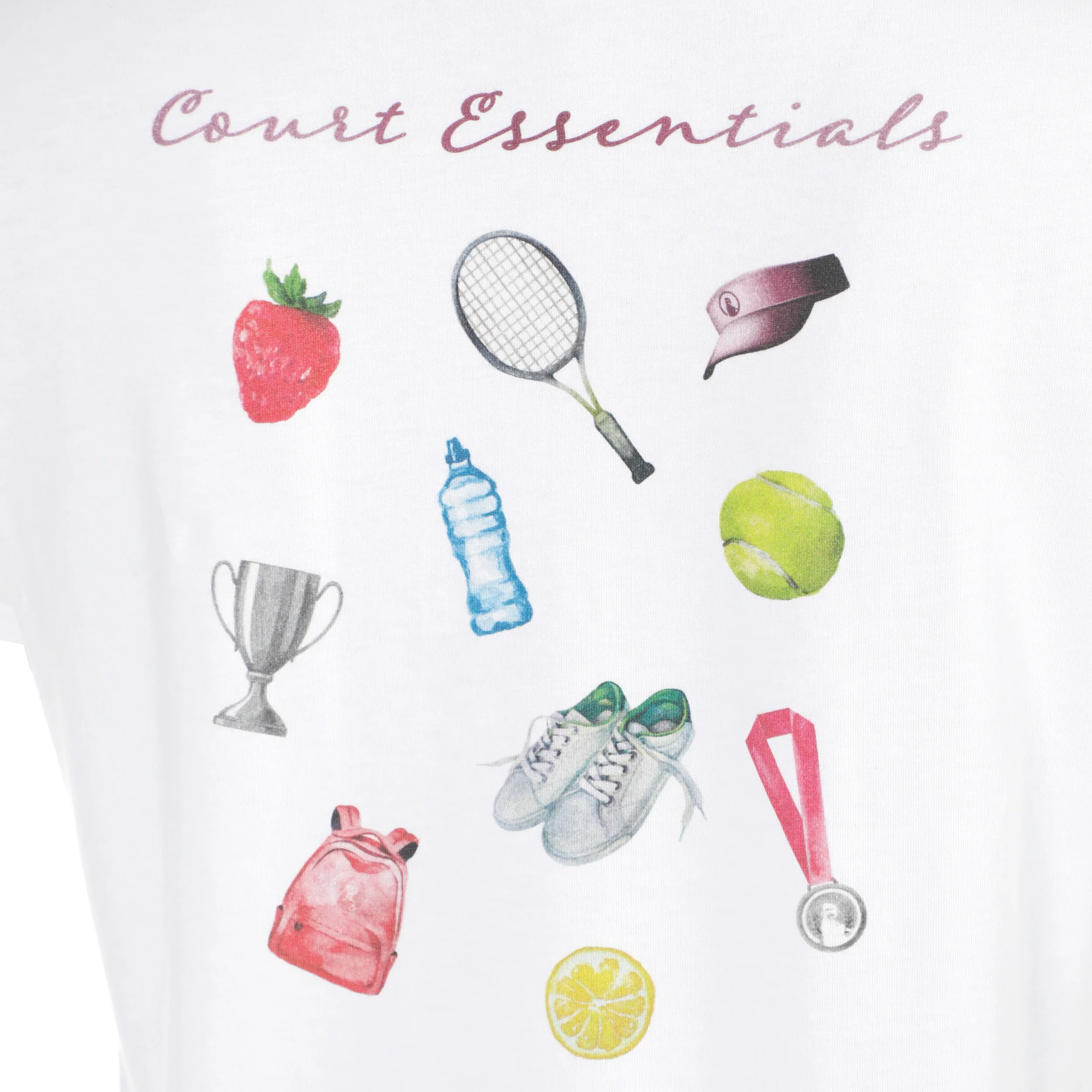 Crush Court Essentials T-Shirt Damen-weiß, weiß - Image 5