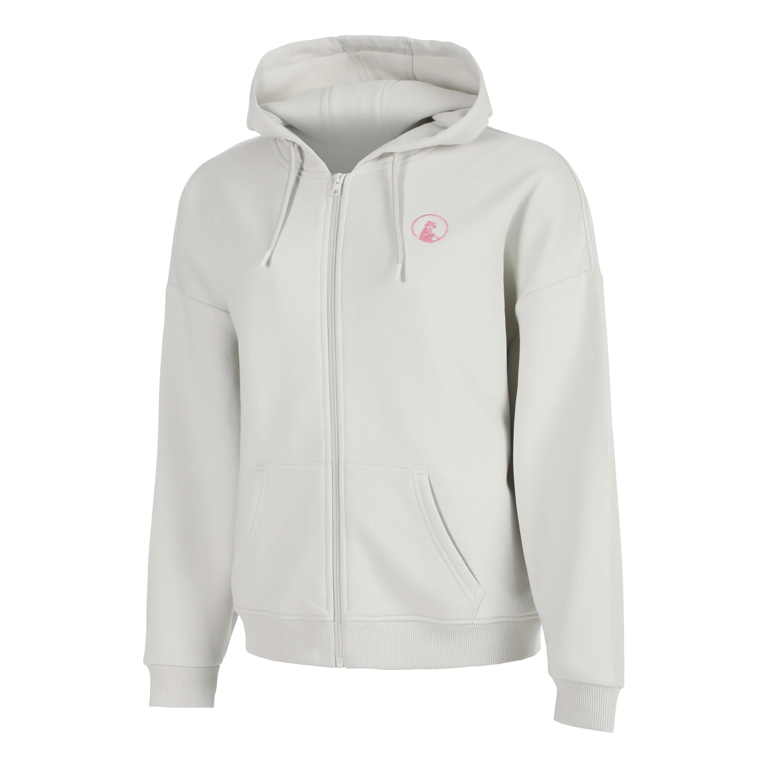 Crush Court Sweatjacke Damen-hellgrau, pink - Image 2