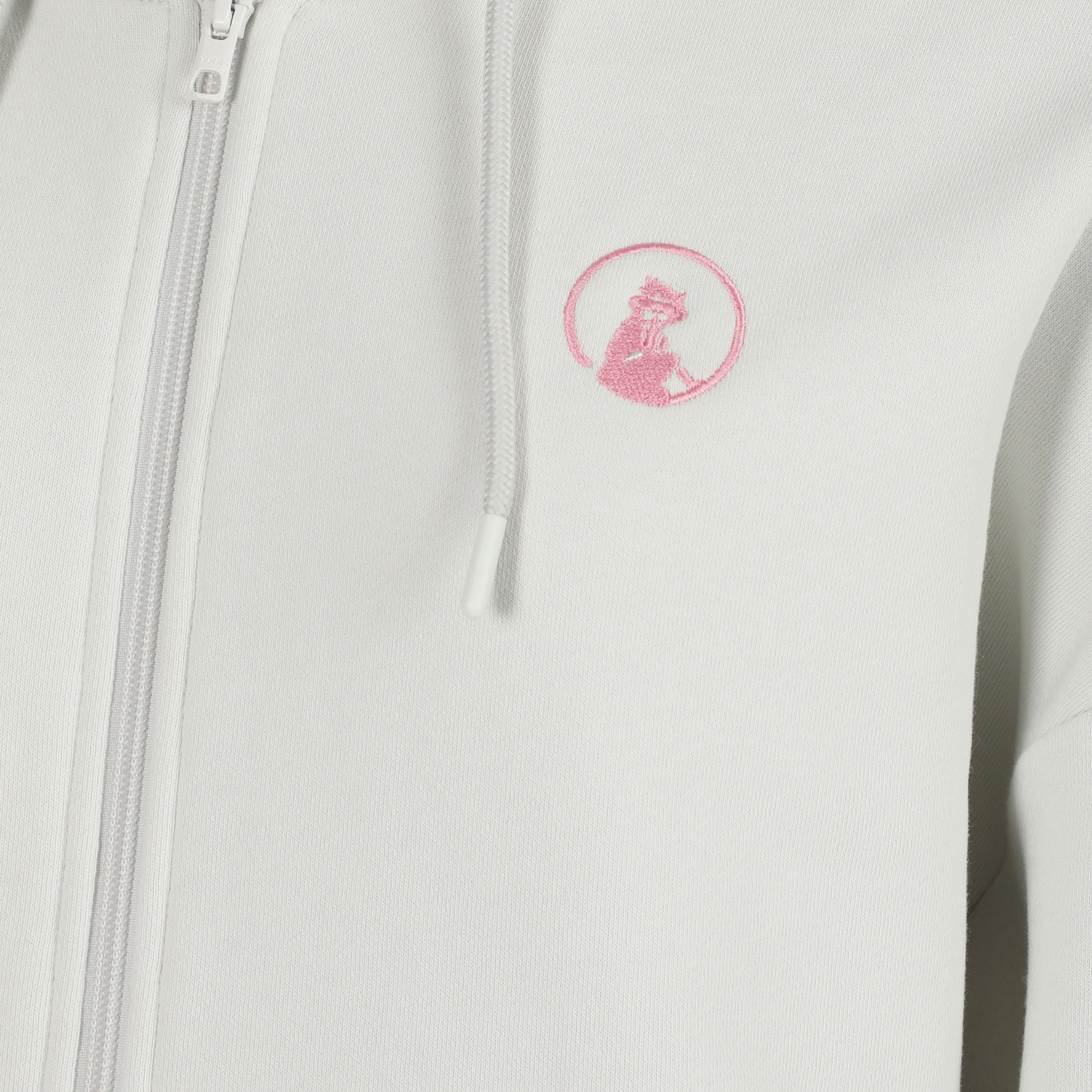 Crush Court Sweatjacke Damen-hellgrau, pink - Image 4