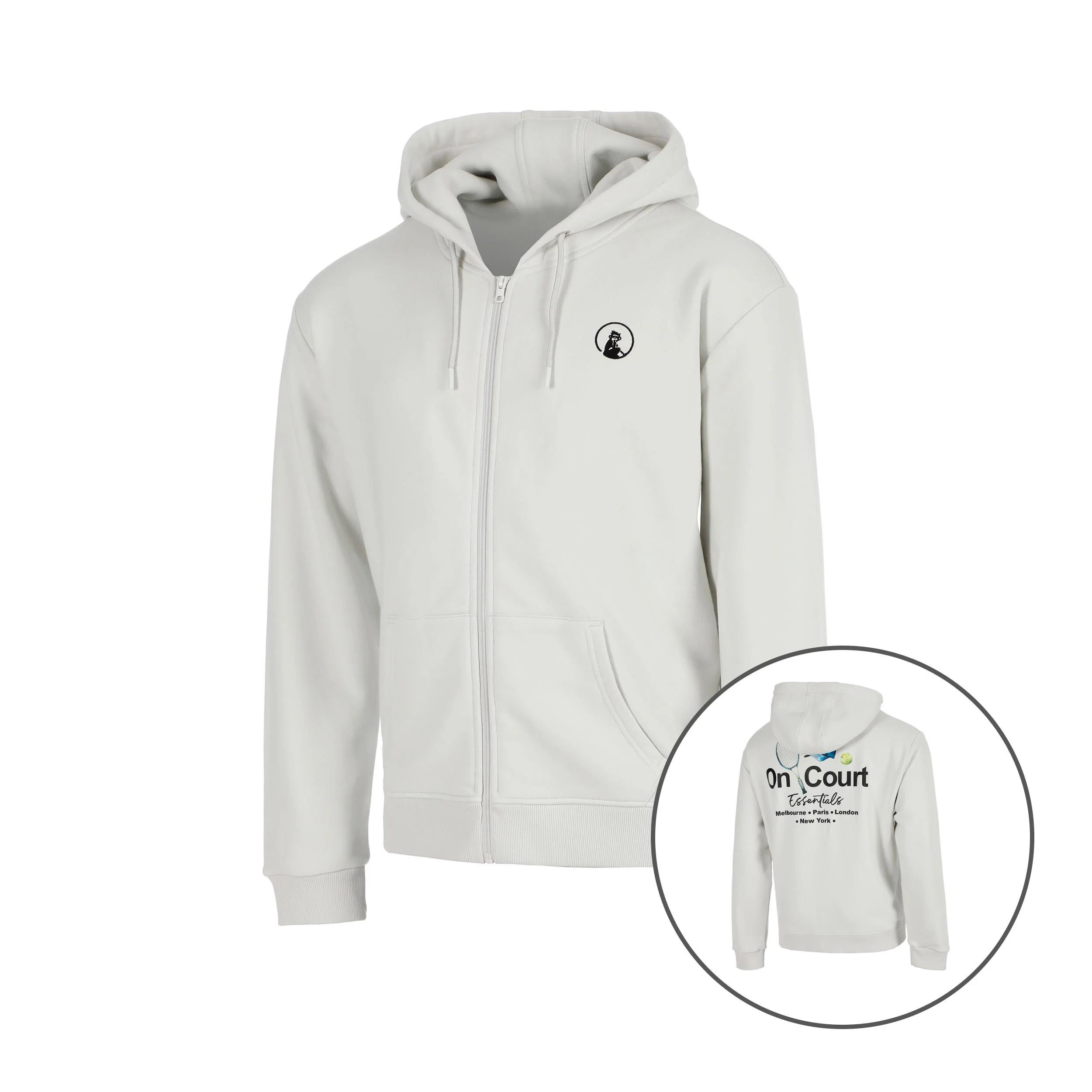 Crush On Court Essentials Sweatjacke Jungen-hellgrau, schwarz