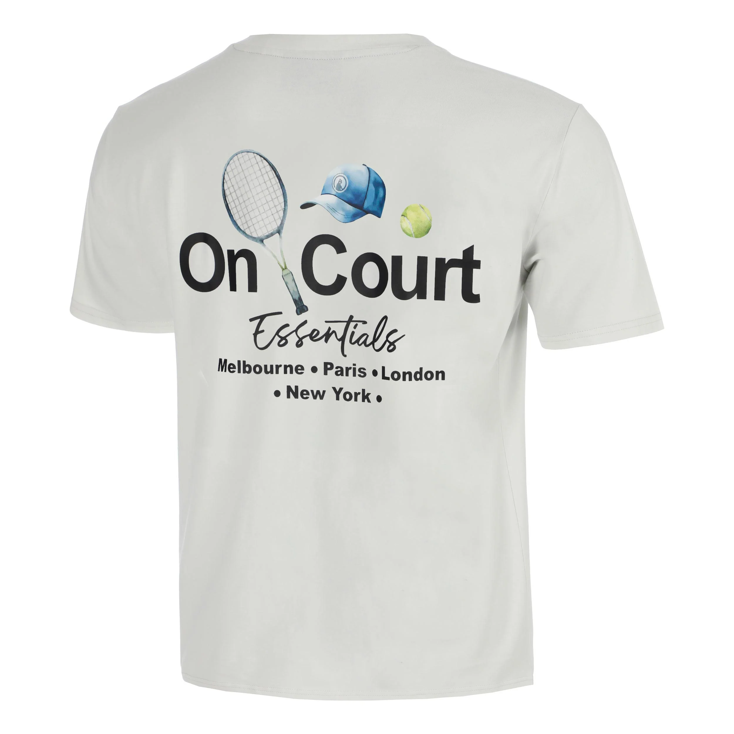 Crush On Court Essentials T-Shirt Herren-hellgrau, schwarz - Image 3